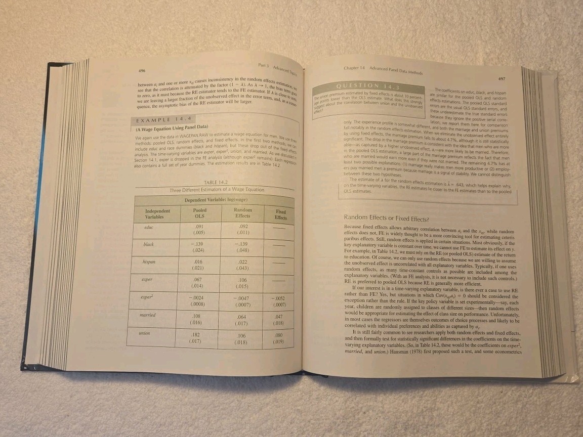 Introductory Econometrics: A Modern Approach
