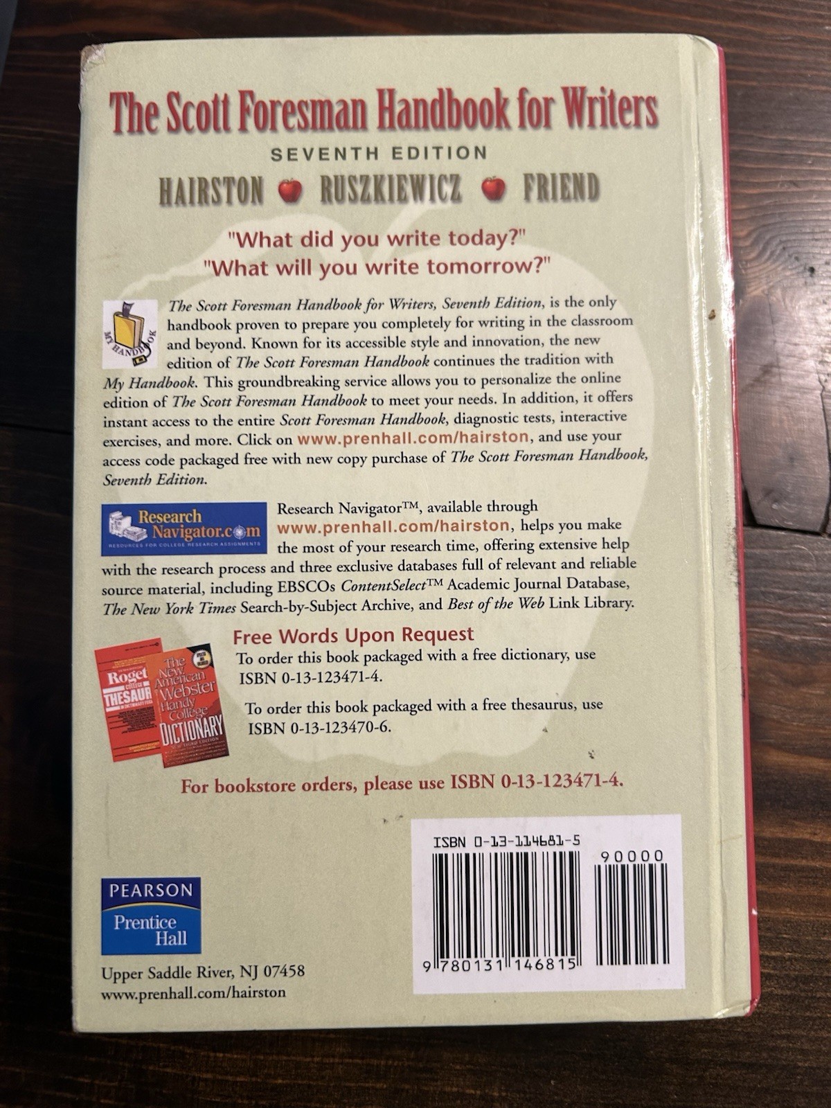 Scott Foresman Handbook for Writers with 2003 MLA Update Package by Ruszkiewicz