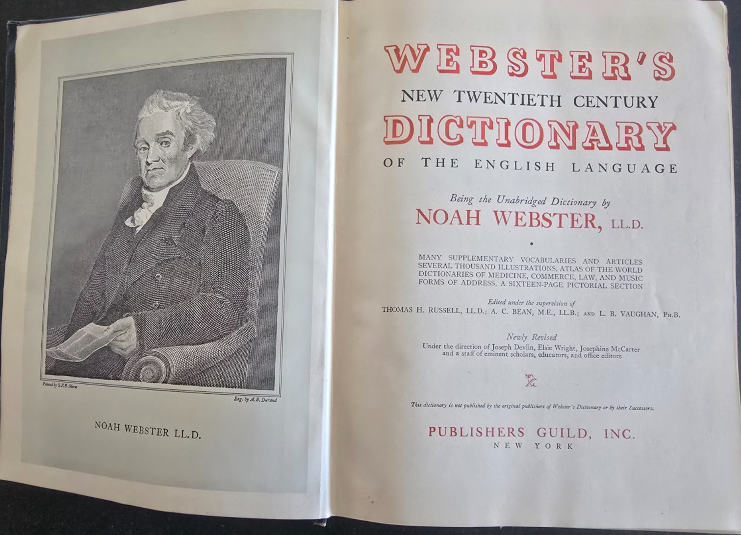 1942 Webster’s New 20th Century Dictionary, Unabridged