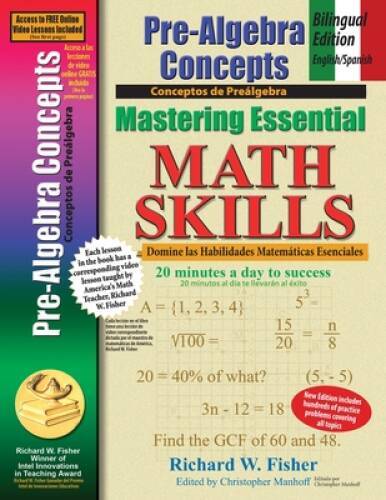 Pre-Algebra Concepts: Bilingual Edition, English-Spanish: Mastering Essen – GOOD