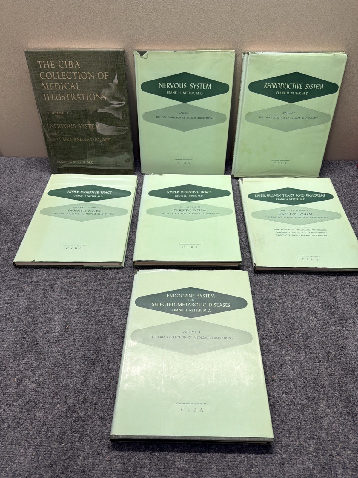 The CIBA Collection of Medical Illustrations 6 Book Lot Hardcover W/ Dust Jacket