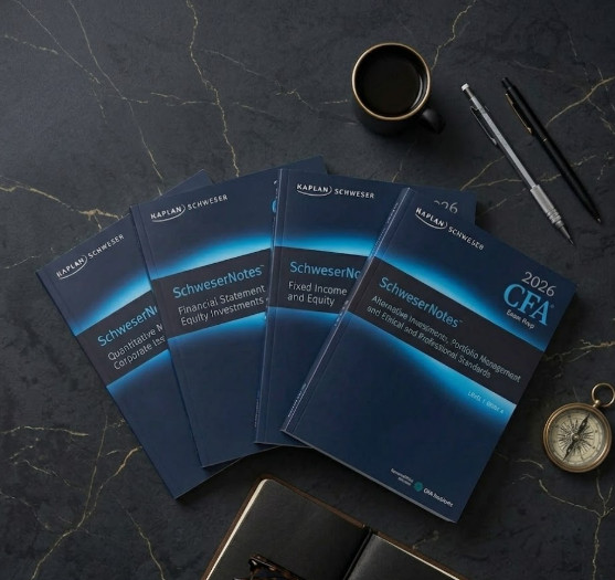 2026 CFA Level 1 Kaplan Schwesernotes Exam Preparation Material, 4 Books Set
