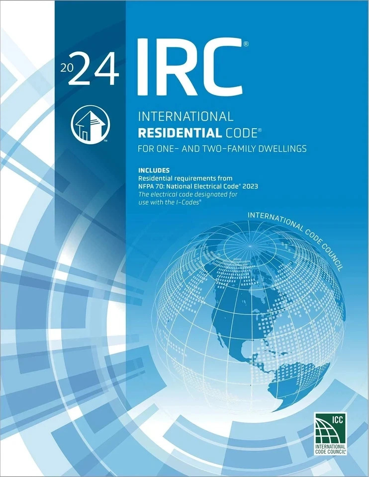 IRC 2024 AND IRC 2021 AND IRC 2018 International Residential Code Free Shipping