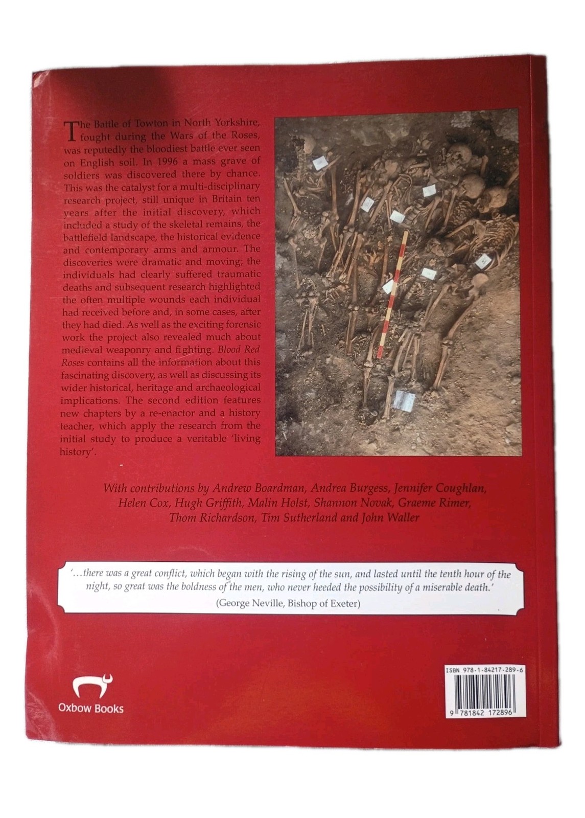 Blood Red Roses Towton 1461 Mass Grave Archaeology Fiorato PB