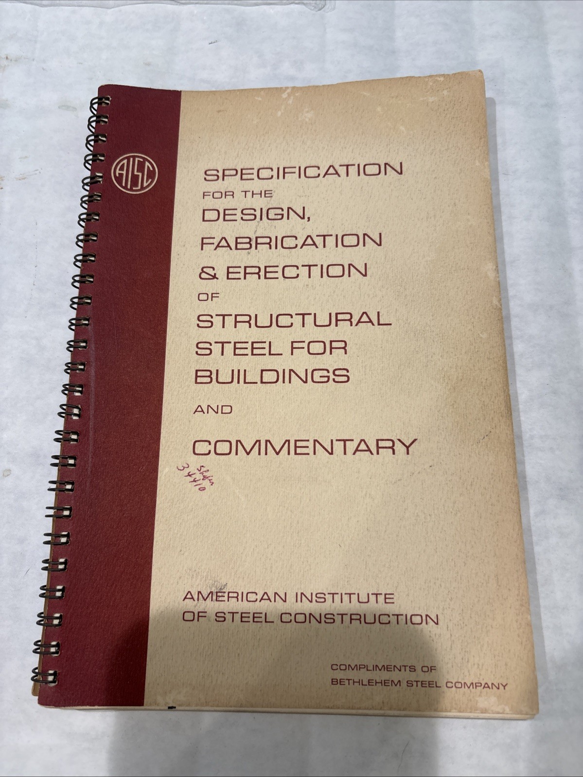 Specification For The Design, Fabrication & Erection Of Structural Steel 1961