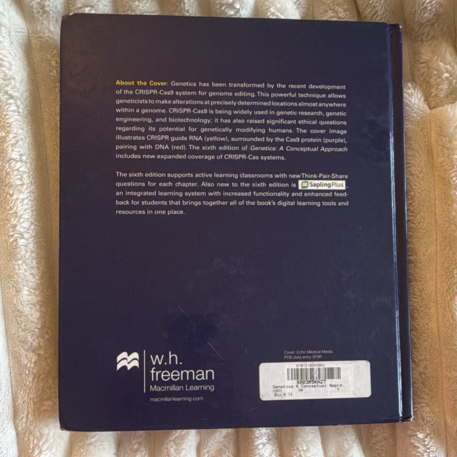 W.H. Freeman Genetics: A Conceptual Approach Sixth Edition Pierce Hardcover