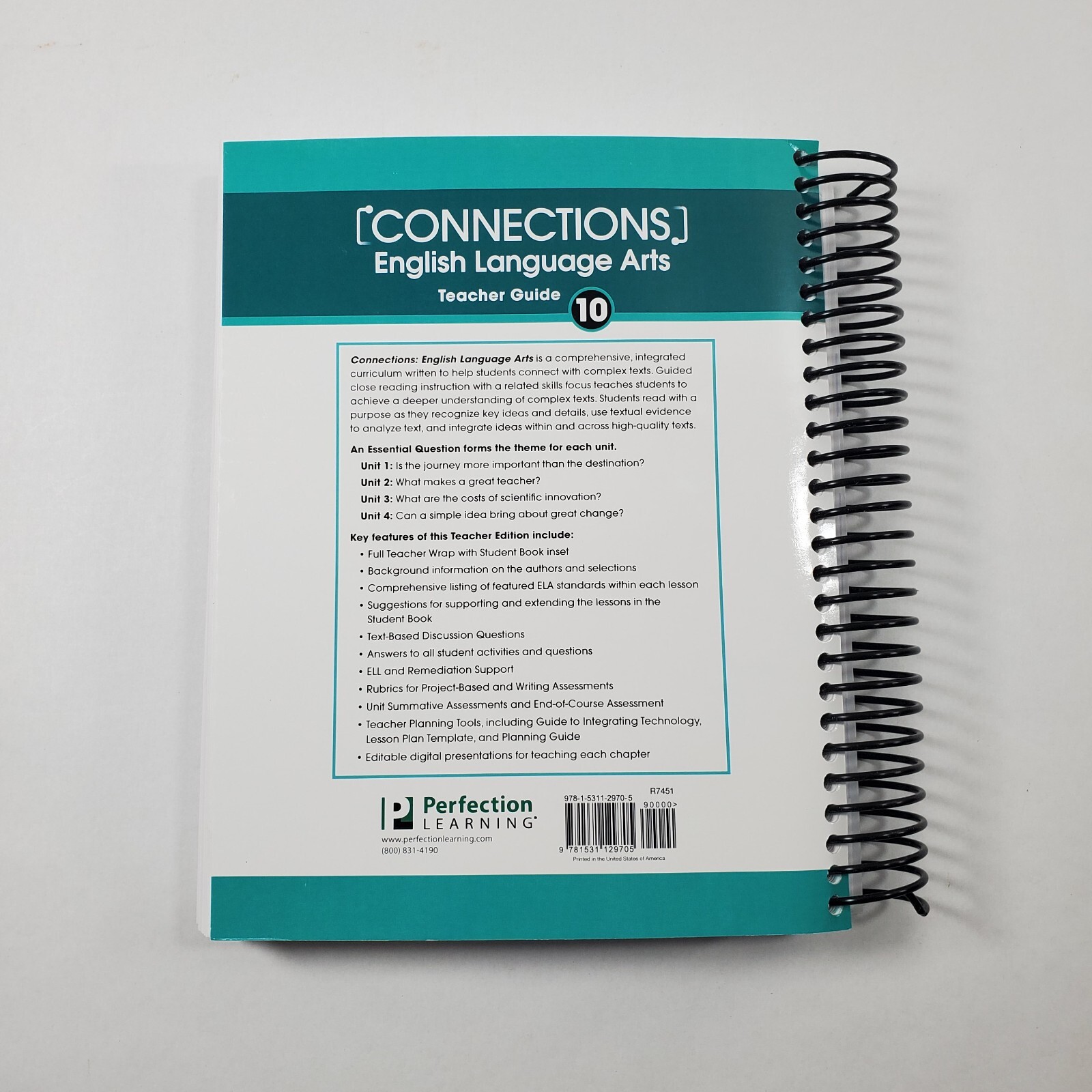 Connections English Language Arts Grade 10 Teacher Guide Perfection Learning