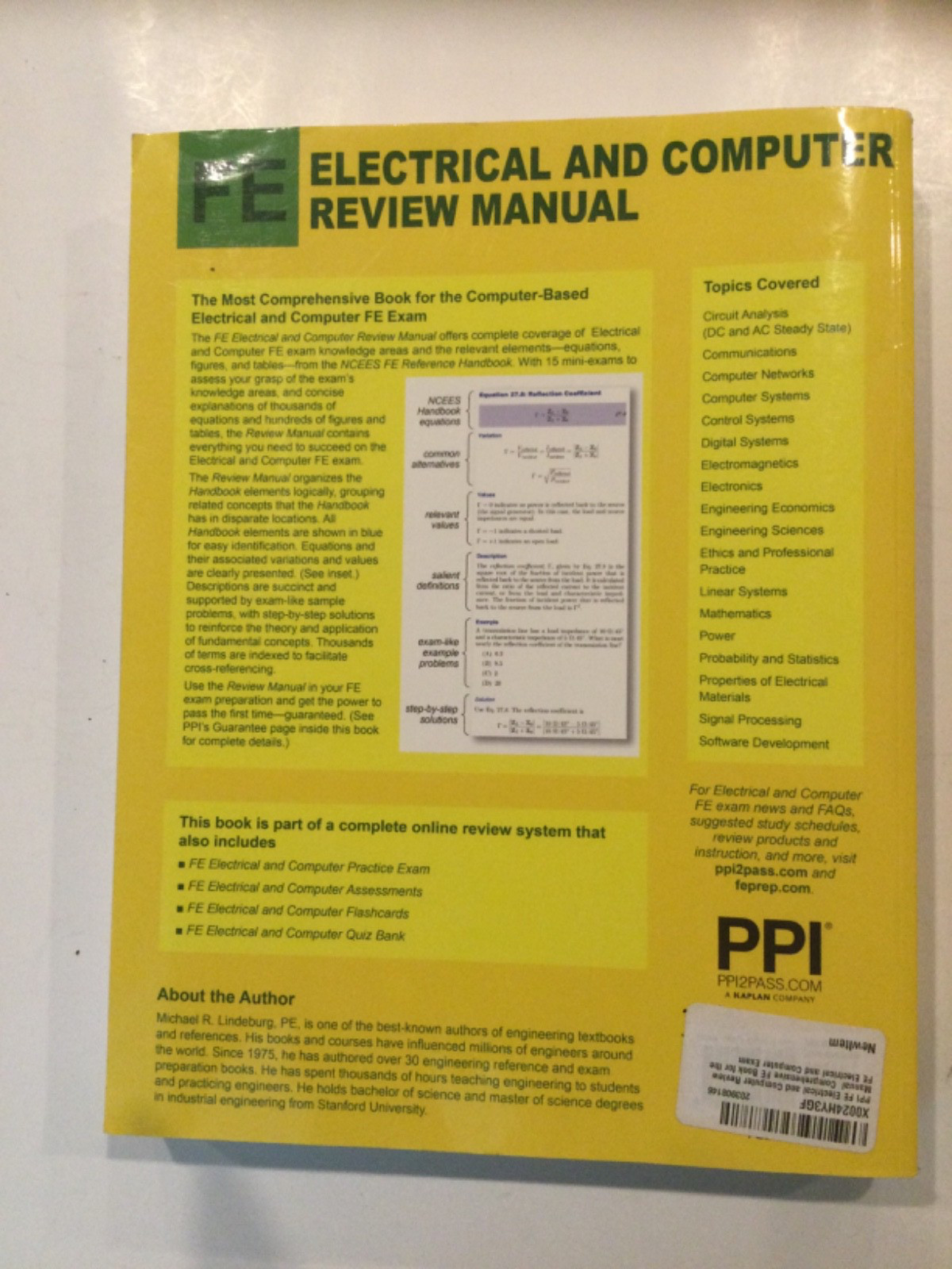 PPI FE Electrical and Computer Review Manual – Comprehensive Book for FE Exam