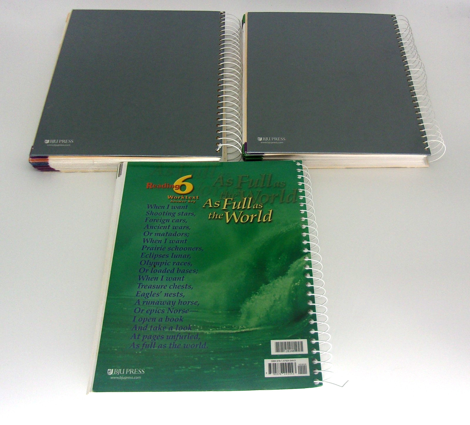 Set 3 Reading 6 As Full as the World Teacher’s Ed.1 &2,Worktext Answer Key 2 Ed.