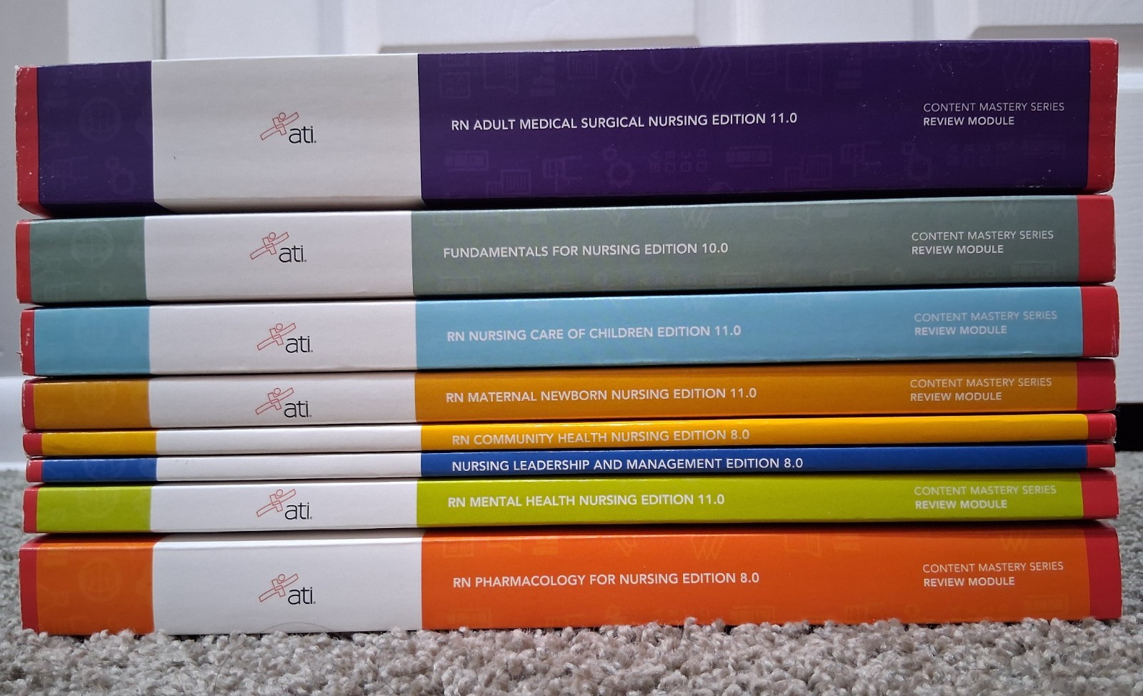 ATI Content Mastery Series Review Modules 2019 Set 9 Books Study Test RN Nursing
