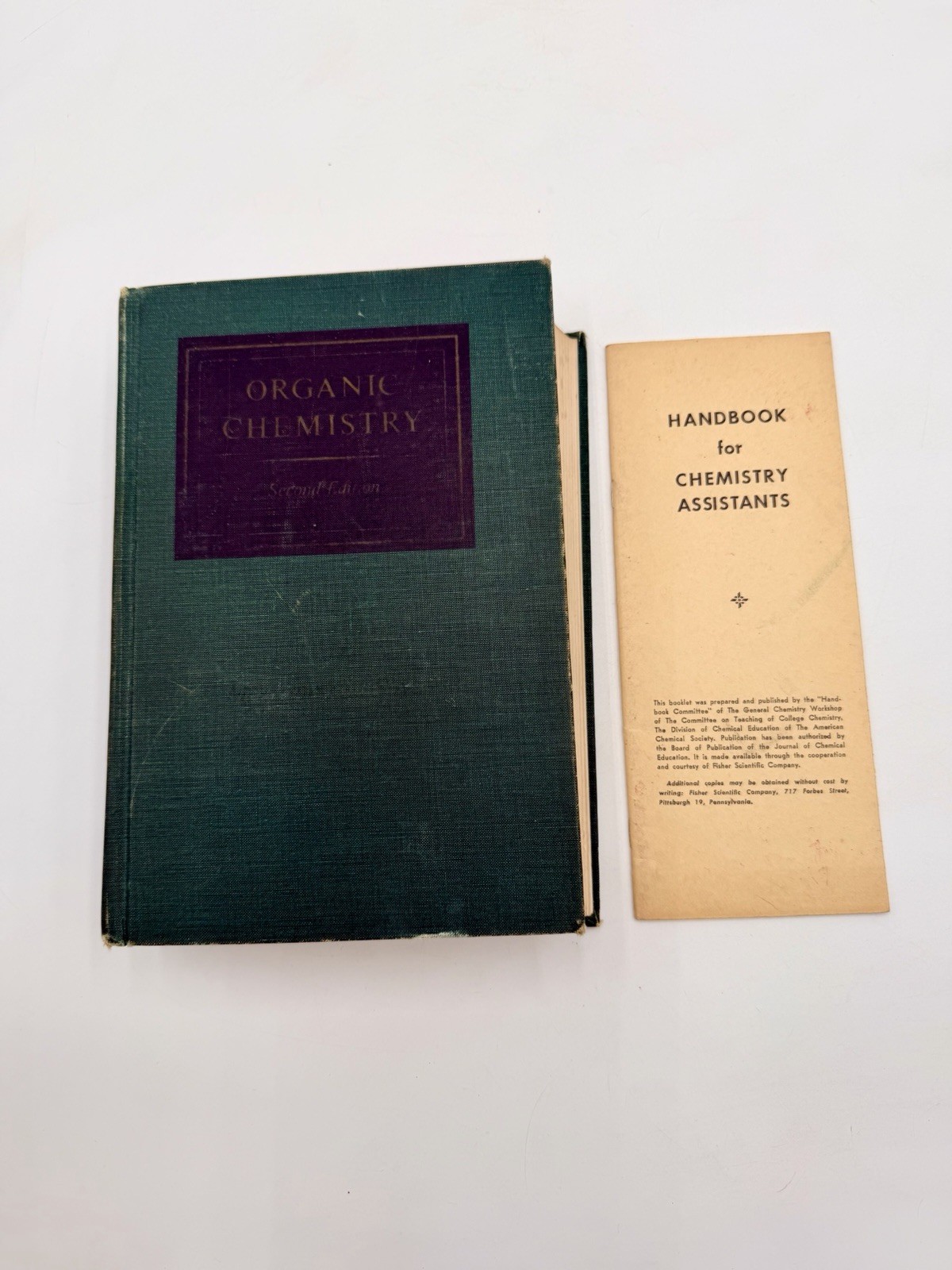 Vintage 1967 Organic Chemistry Second Edition + Handbook For Chemistry Assistant