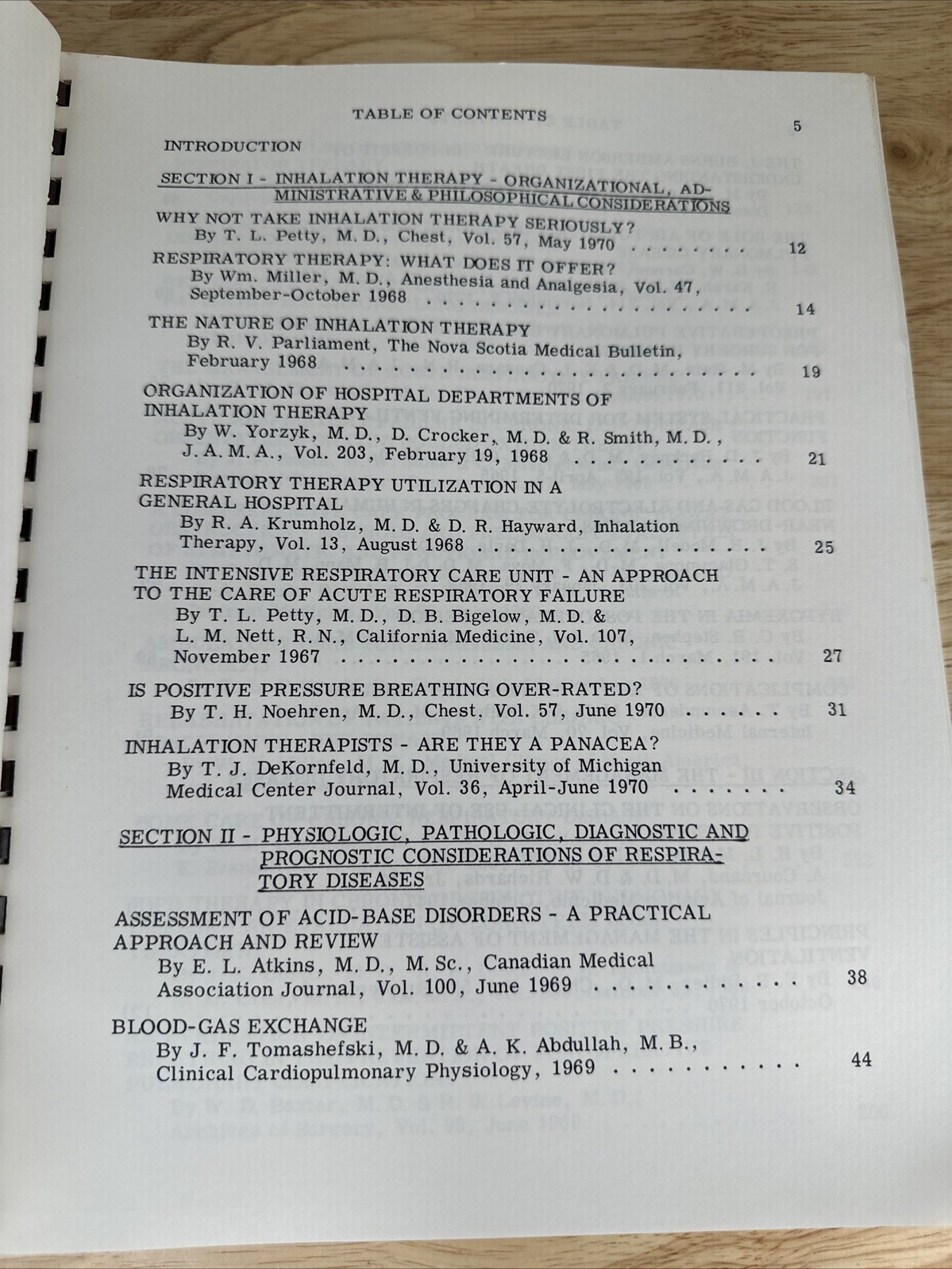 Selected Papers in Inhalation Therapy: A Compilation of Published Articles