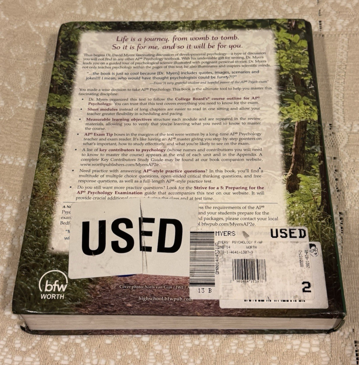 Myers’ Psychology for AP Second Edition by David G. Myers – 2014 Hardcover, BFW