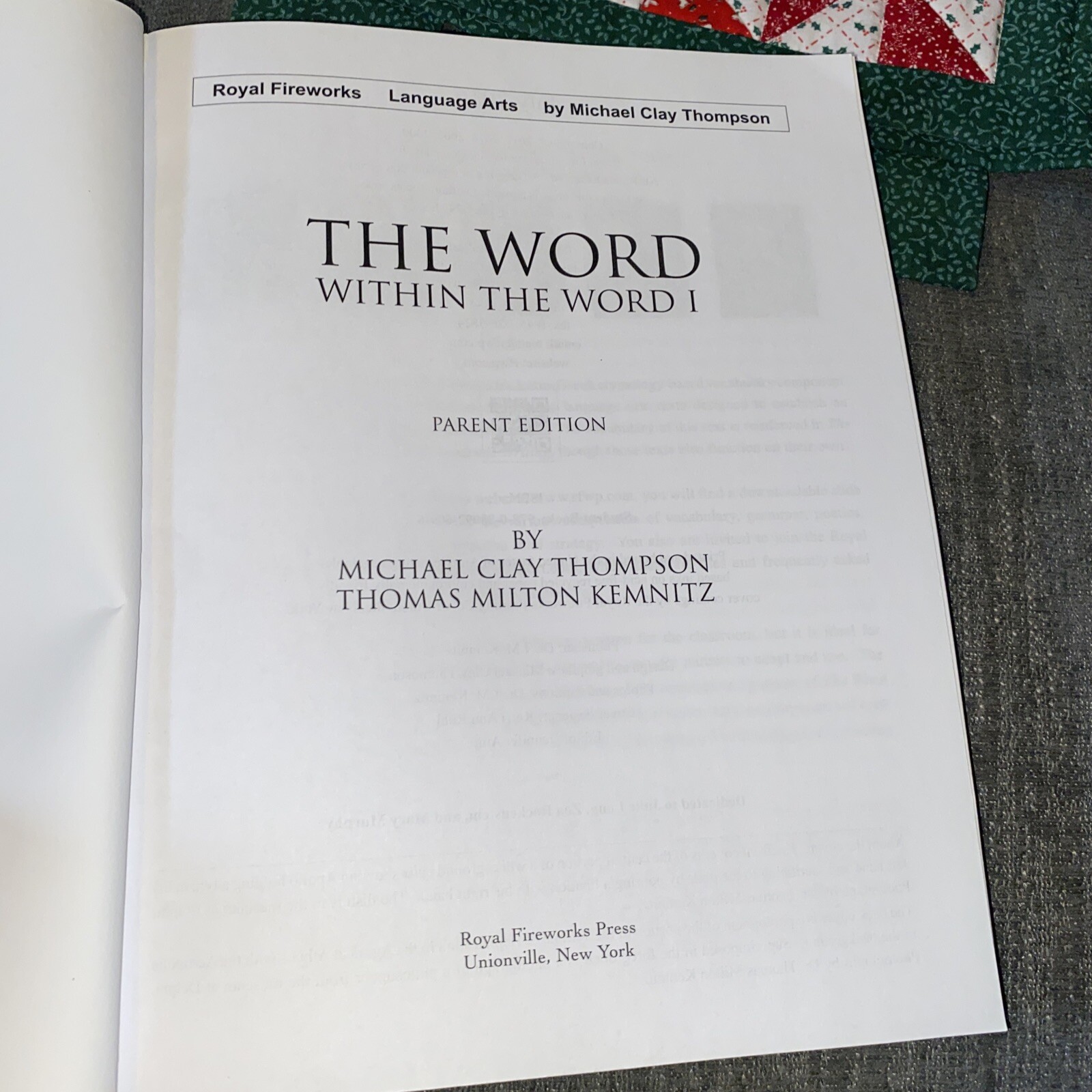 The Word within the Word I parent Manuel