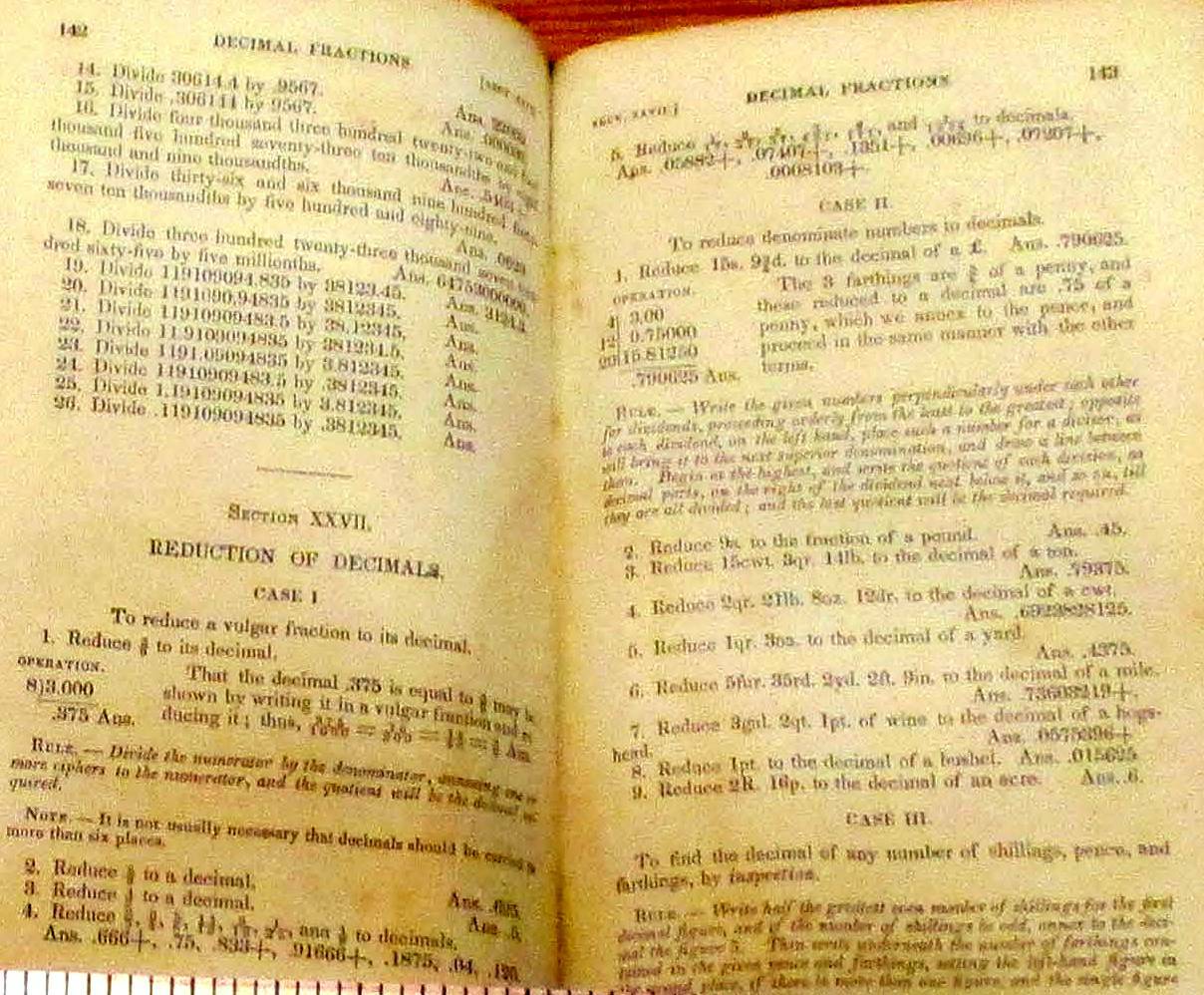 The National Arithmetic on the Inductive System 1854 H/C 360 pages
