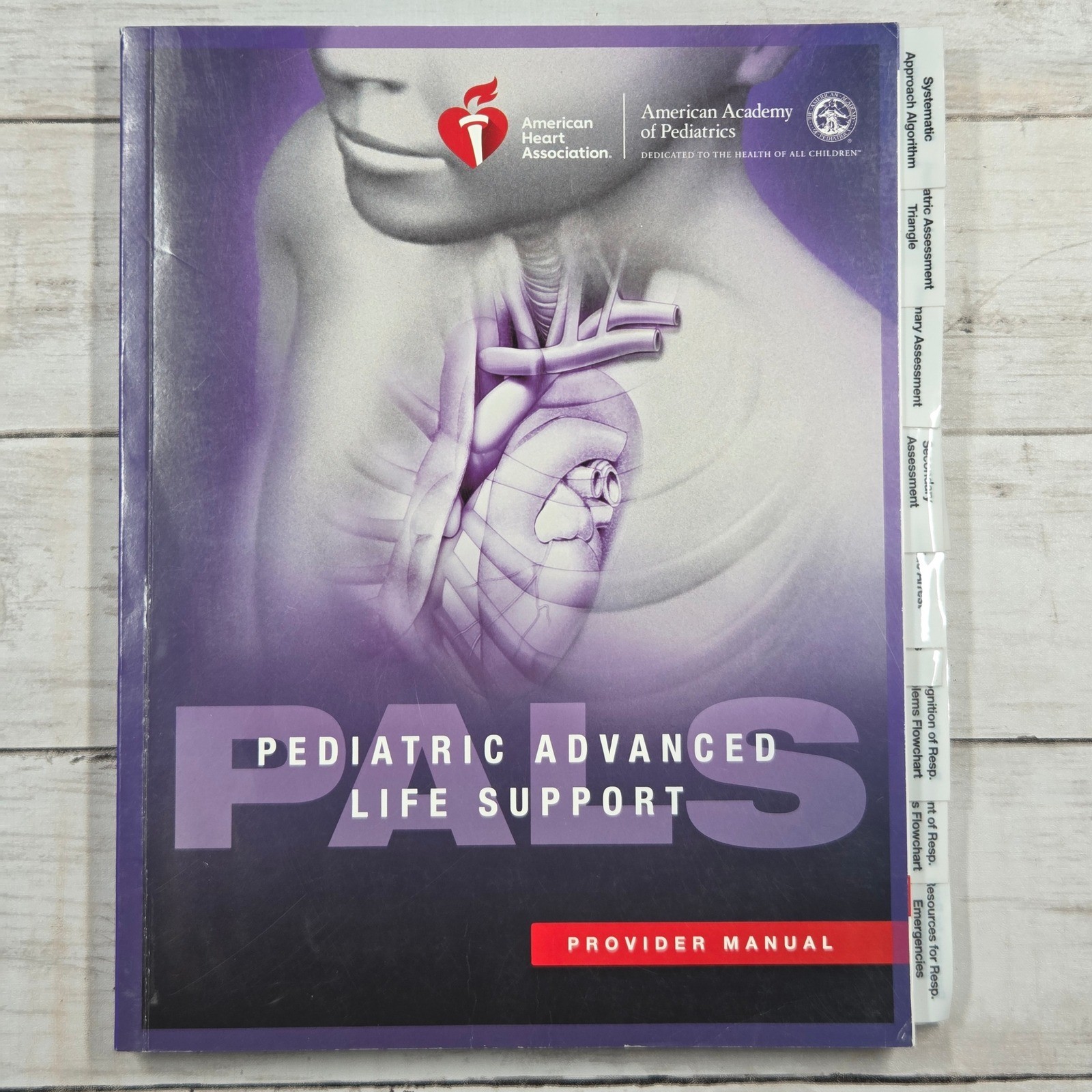 American Heart Association PALS Provider Manual Medical Book Purple
