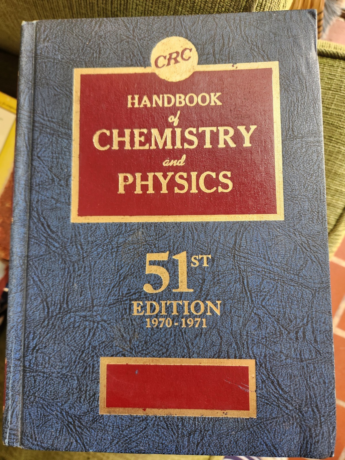 CRC Handbook of Chemistry & Physics 51st Edition 1970-1971 “THE CHEMISTRY BIBLE”