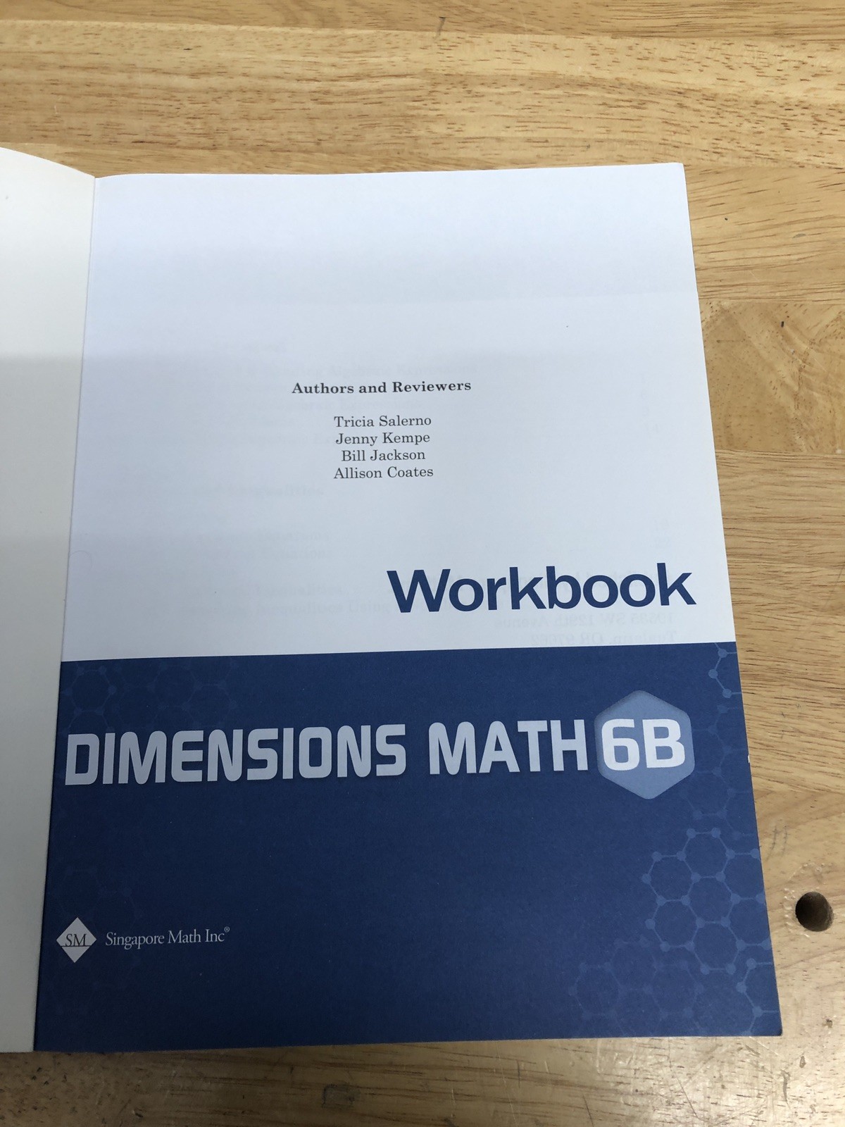 Singapore Math Inc. – Dimensions Math Workbook 6B