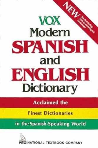 Vox Modern Spanish and English Dictionary – Paperback, by Vox – Acceptable n