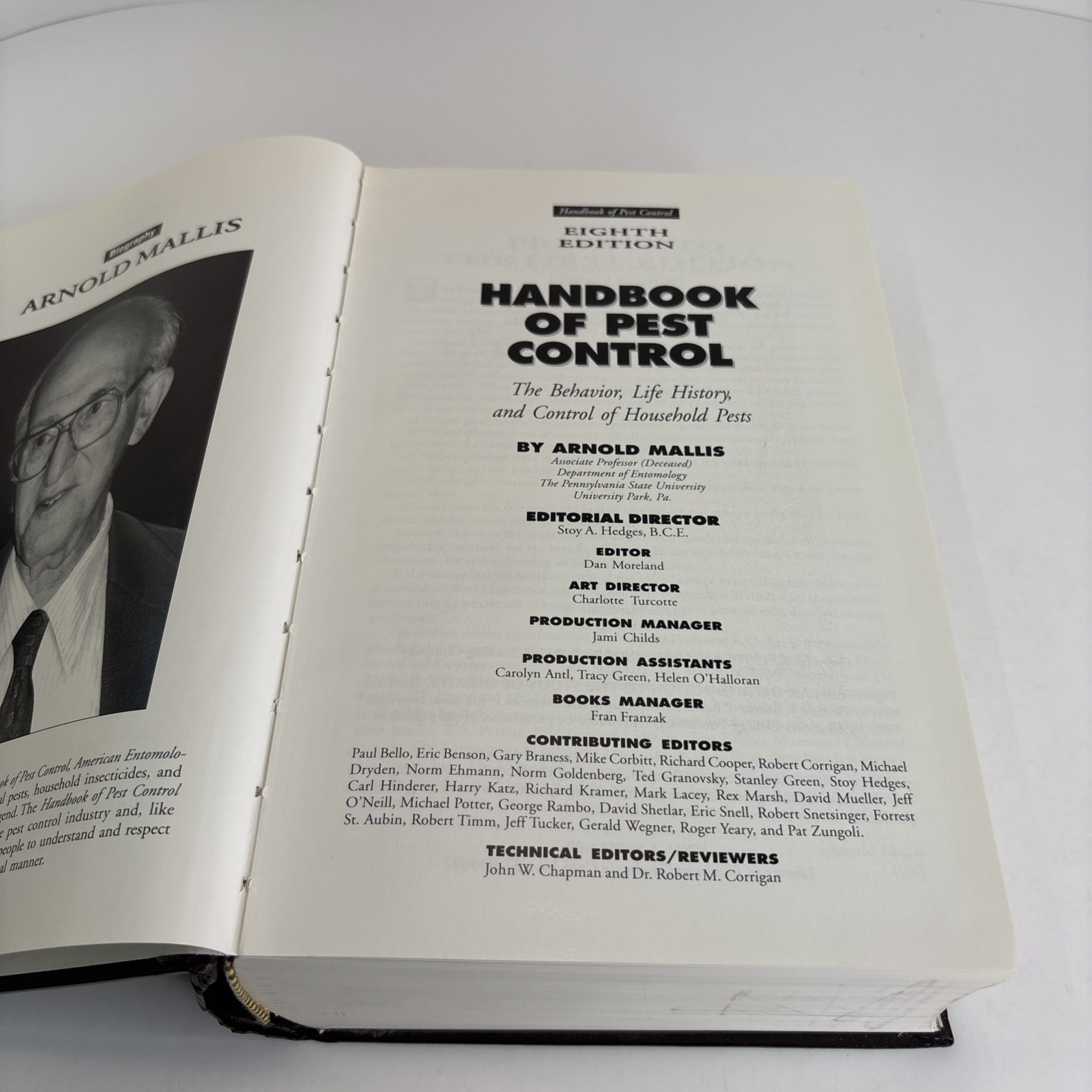 Handbook of Pest Control by Arnold Mallis (Hardcover) 8th Edition