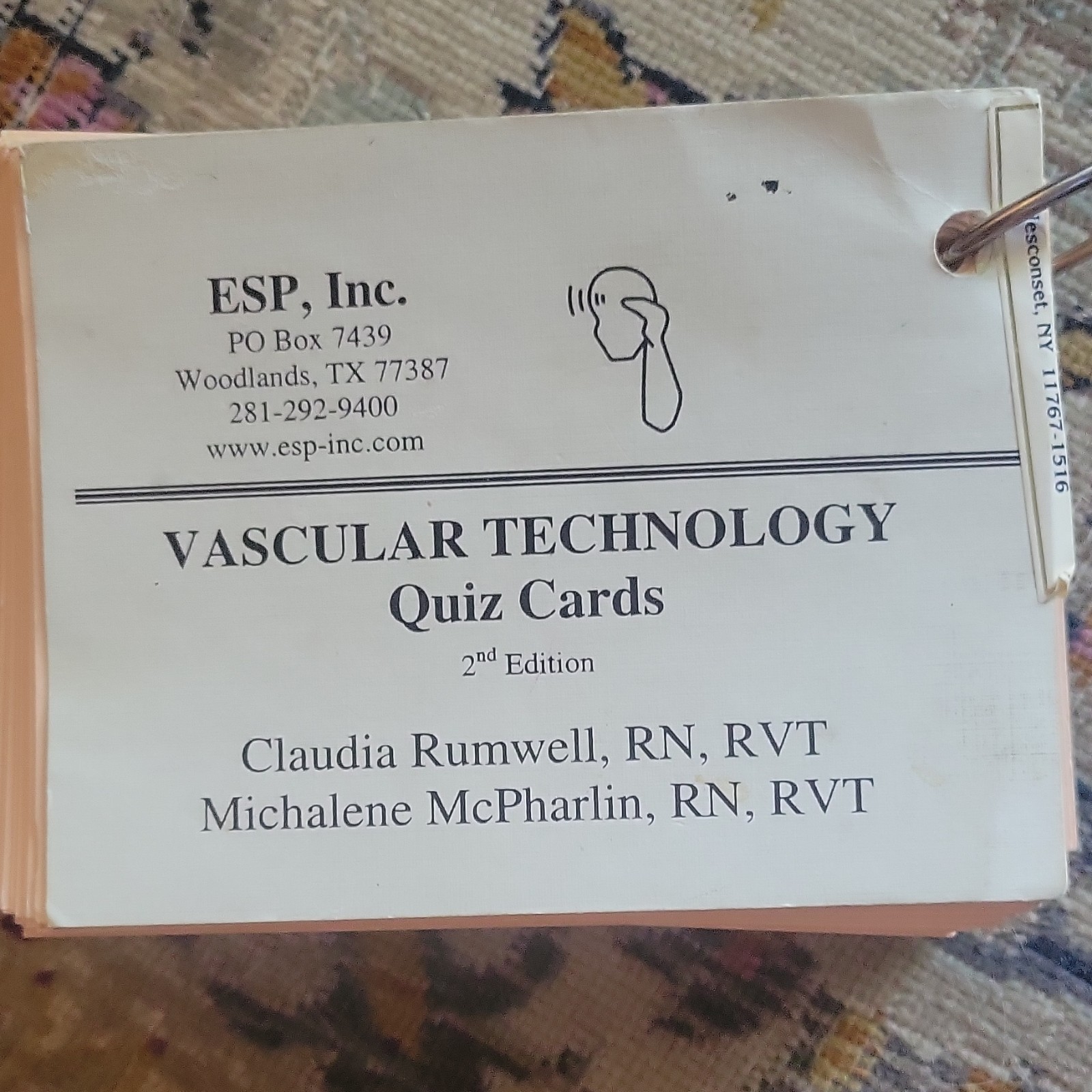 ESP, Inc. Vascular Technology Quiz Cards 2nd Ed Flashcards Rumwell McPharlin
