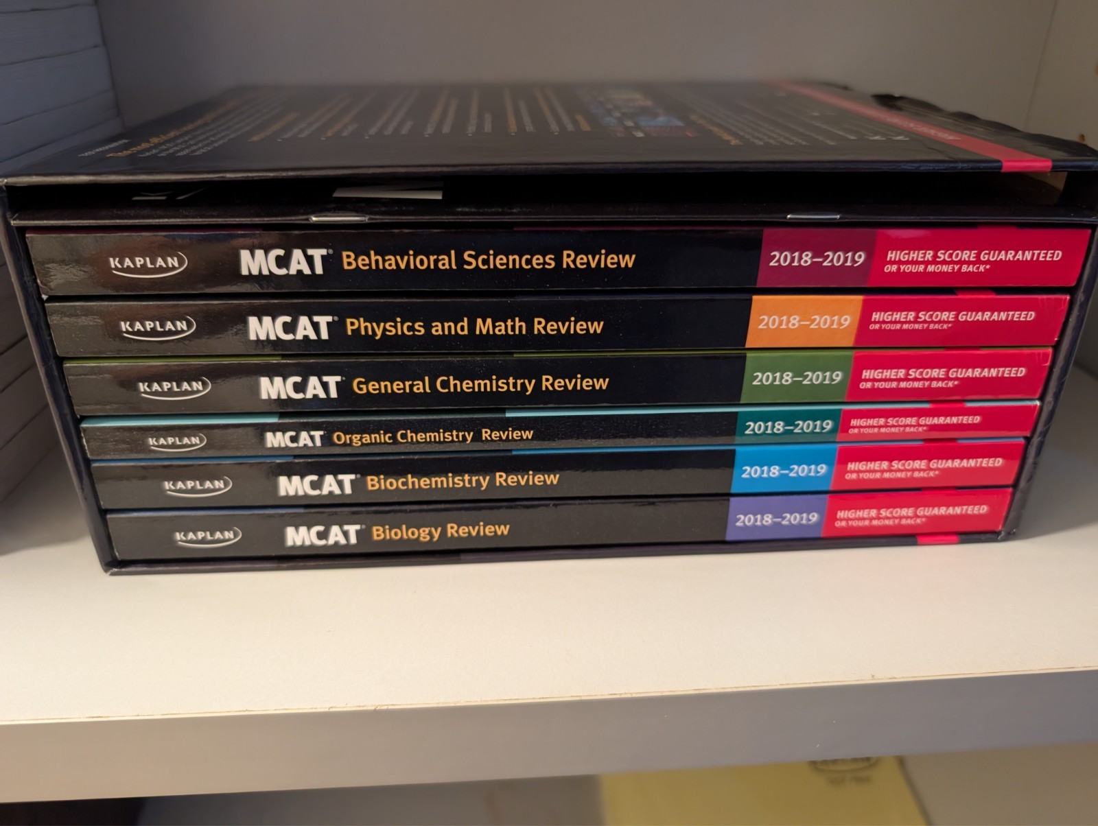 KAPLAN MCAT 2018-2019 6 Book Set With Quicksheets