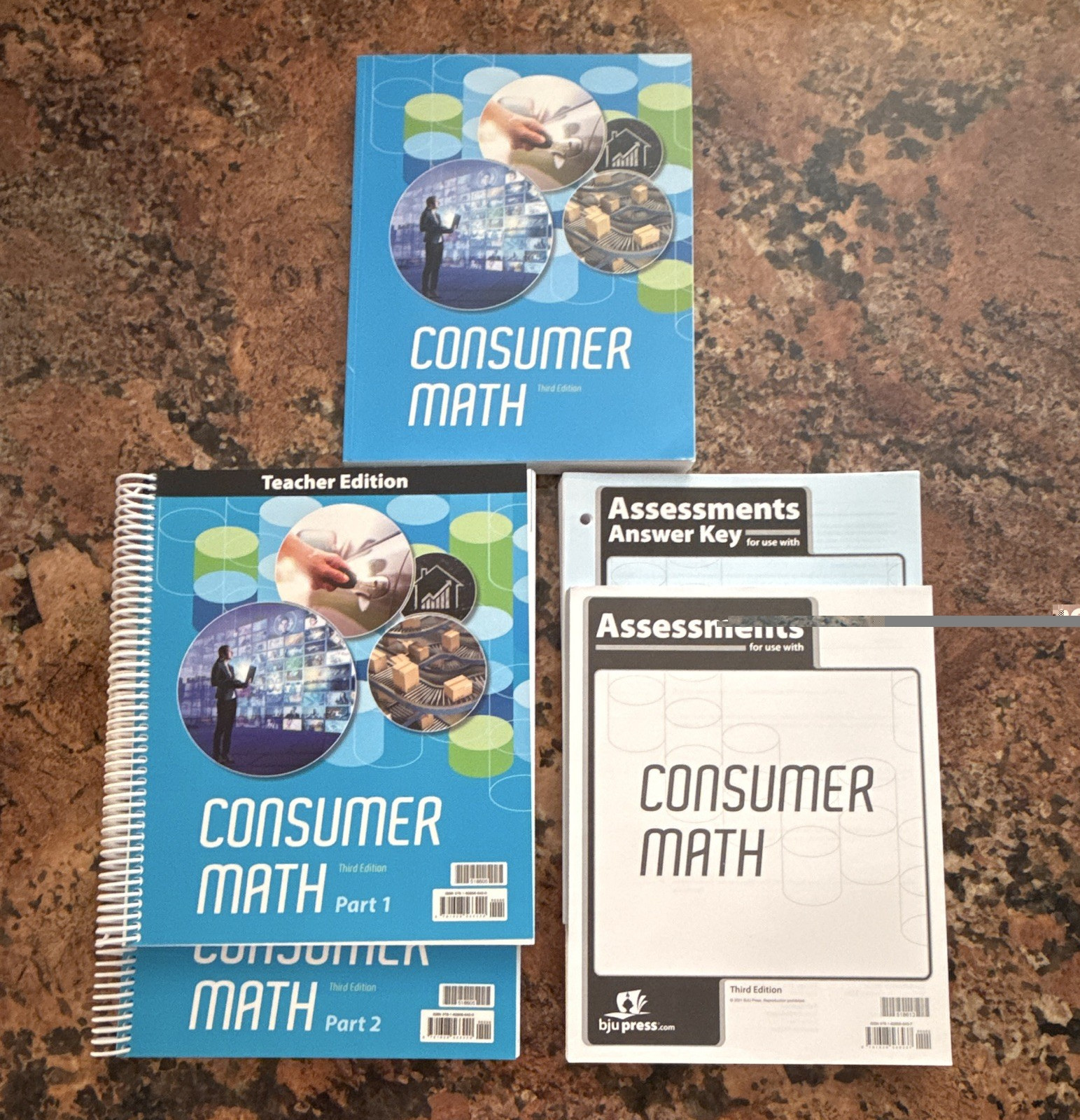 BJU Press Consumer Math 3rd Ed Teacher’s Edition Parts 1 & 2 Tests Answer Key