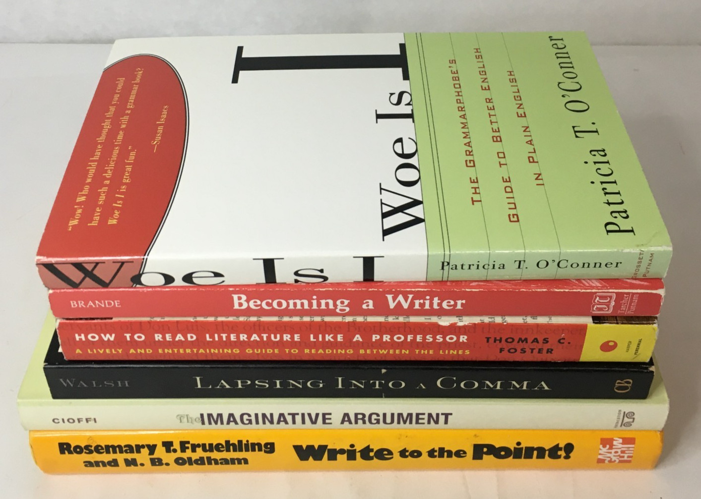 Lot of 6 Nonfiction Books – Literature – Writing Grammar Manifesto