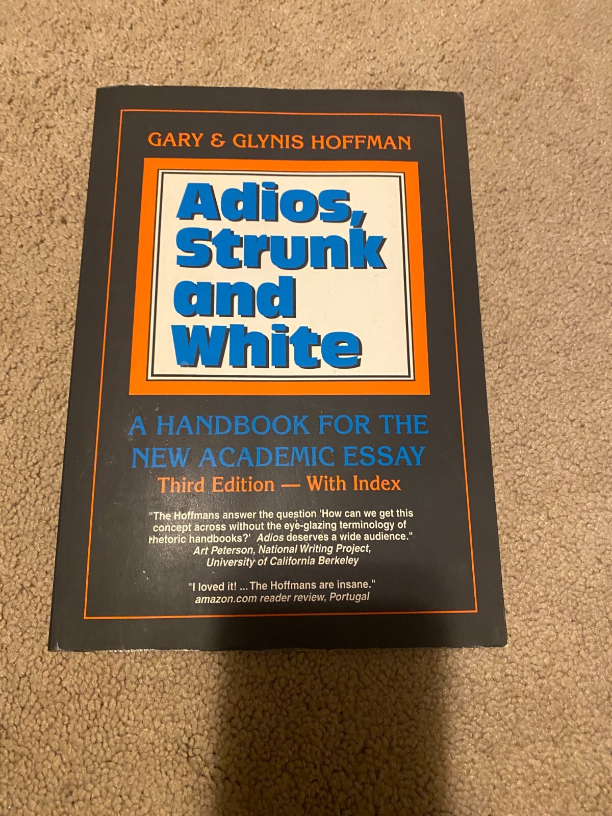 ADIOS, STRUNK AND WHITE THIRD EDITION PAPERBACK BOOK GARY & GLYNIS HOFFMAN
