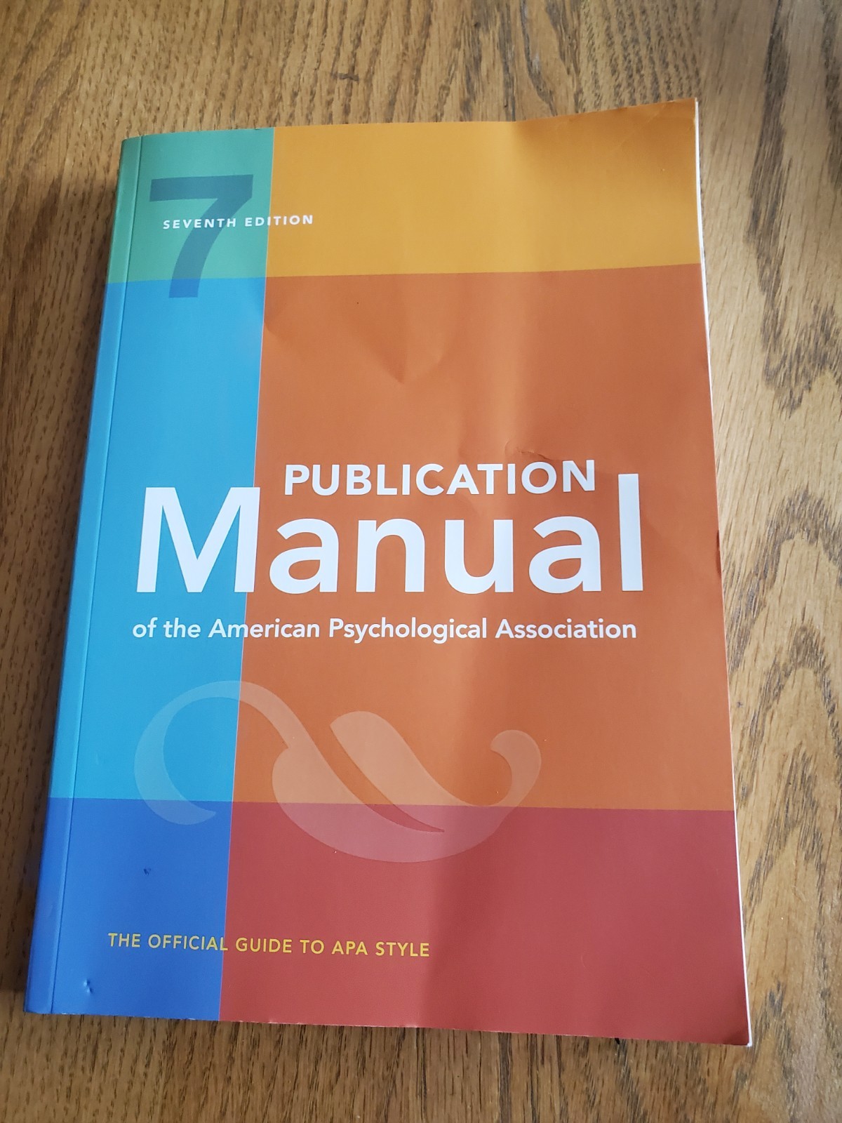 Publication Manual OFFICIAL 7th Edition of the American Psychological Assoc.