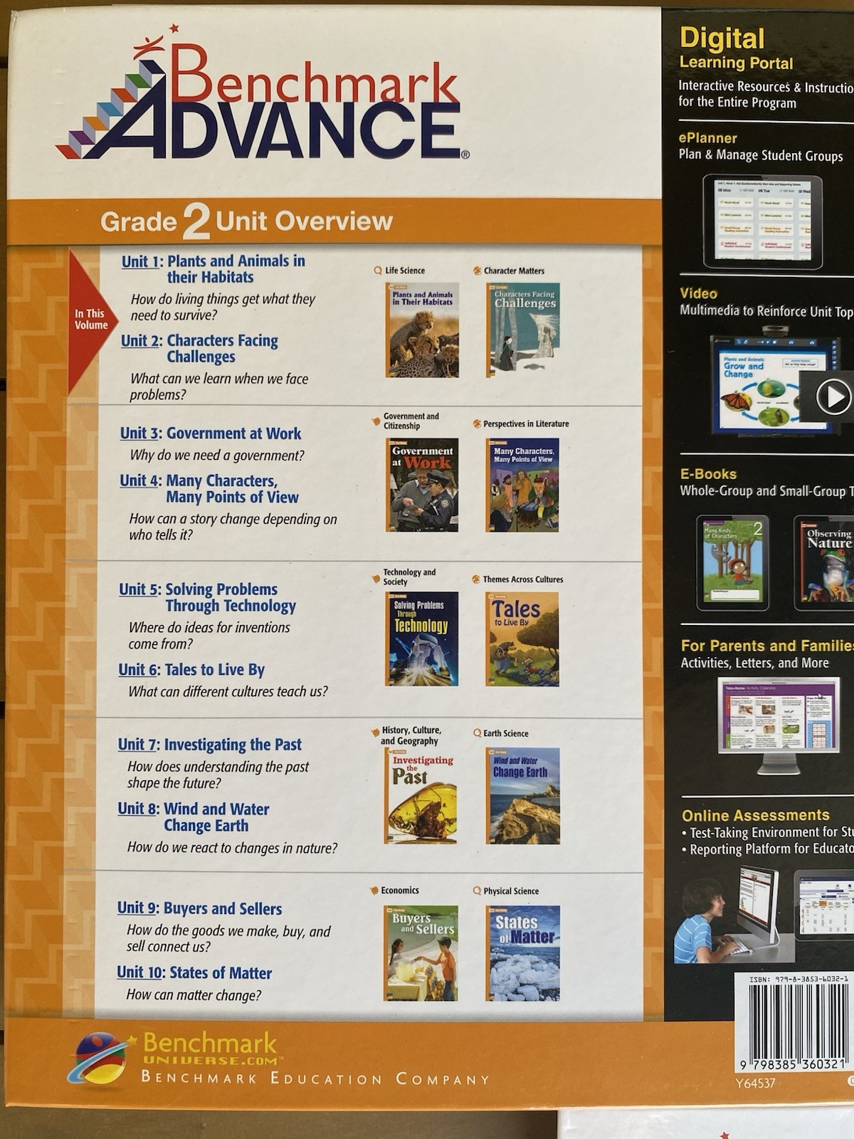 Benchmark Advance Grade 2 Teacher Resource System Florida B.E.S.T. Complete Set