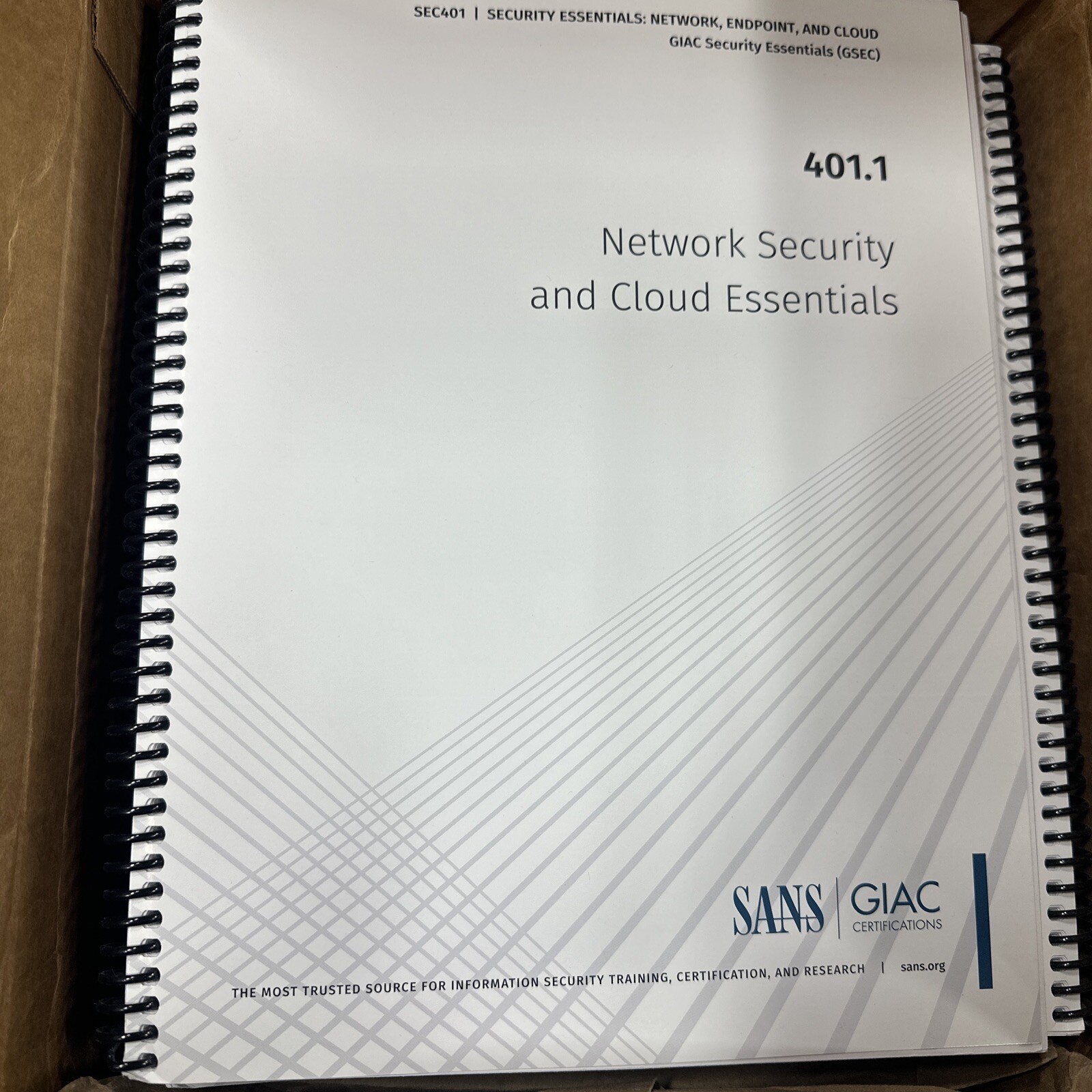 SANS SEC401: Security Essentials: Network, Endpoint, and Cloud (GSEC)