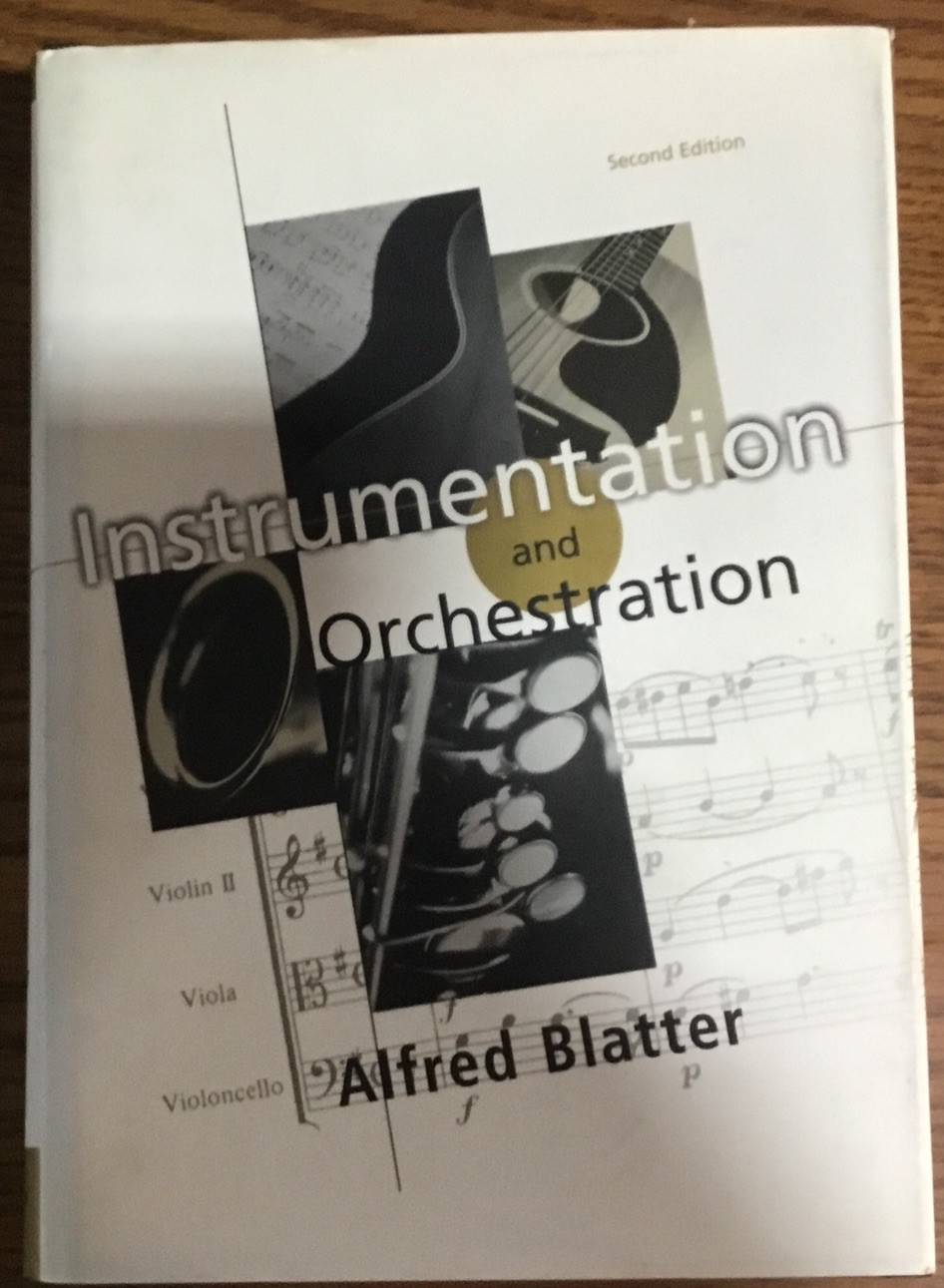 Instrumentation And Orchestration By Alfred Blatter B5R5