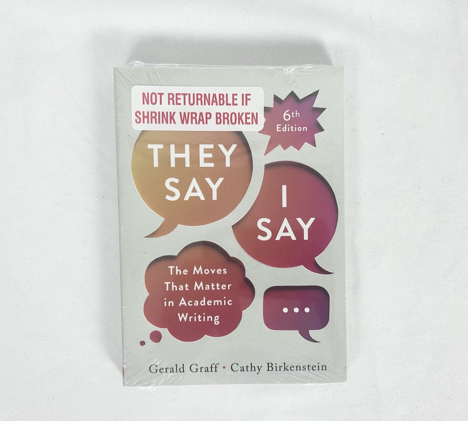 They Say / I Say 6th Ed – Gerald Graff & Cathy Birkenstein – Norton – Paperback