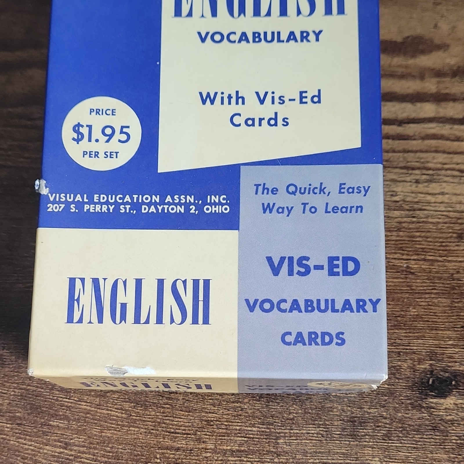 The Visual Education Association Vis-Ed English Vocabulary Cards Flashcards