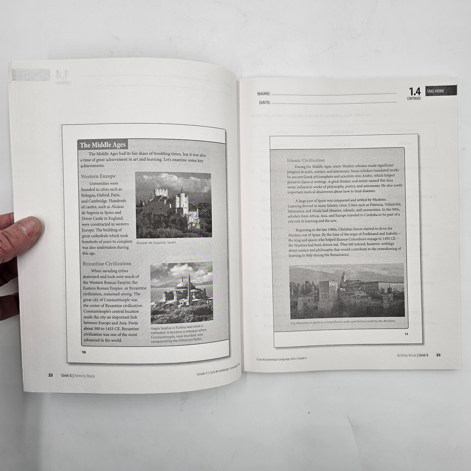 LIKE NEW | Amplify CKLA Grade 5 Unit 5 Activity Book | The Renaissance PB