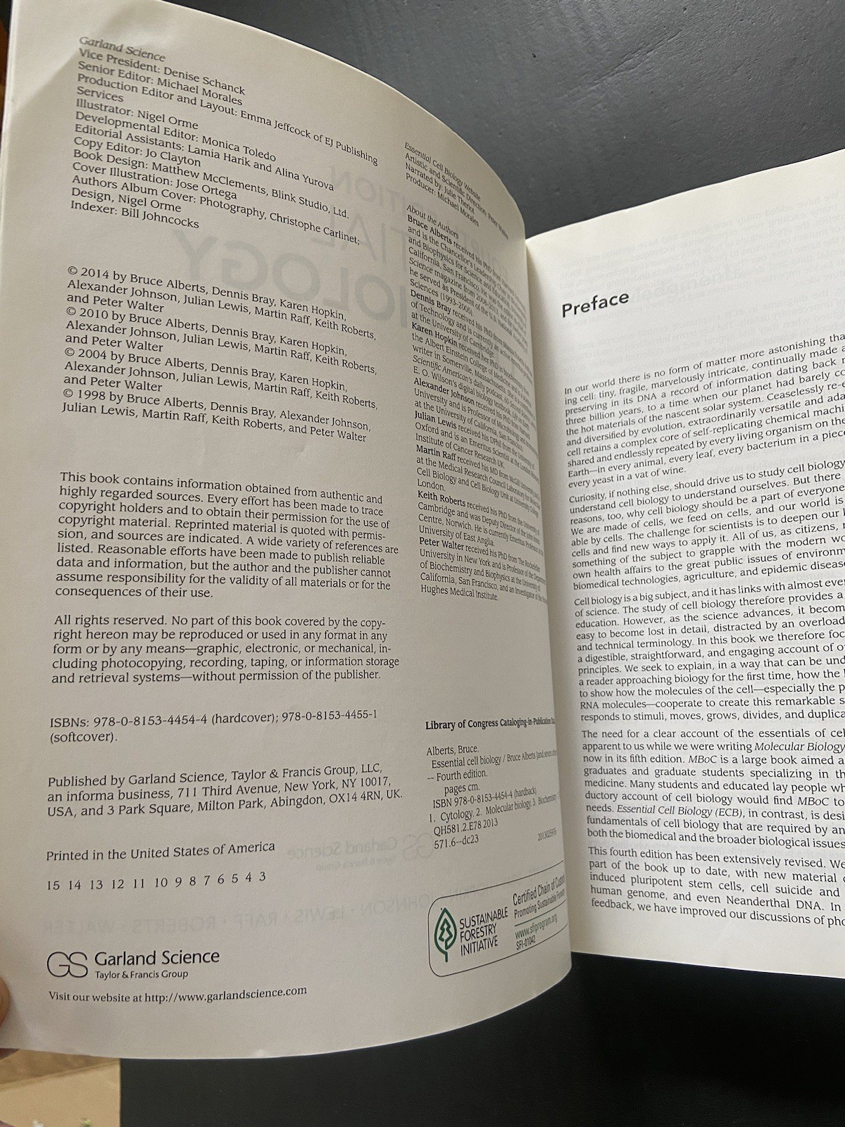 Essential Cell Biology Fourth Edition Alberts, Bray, Hopkin