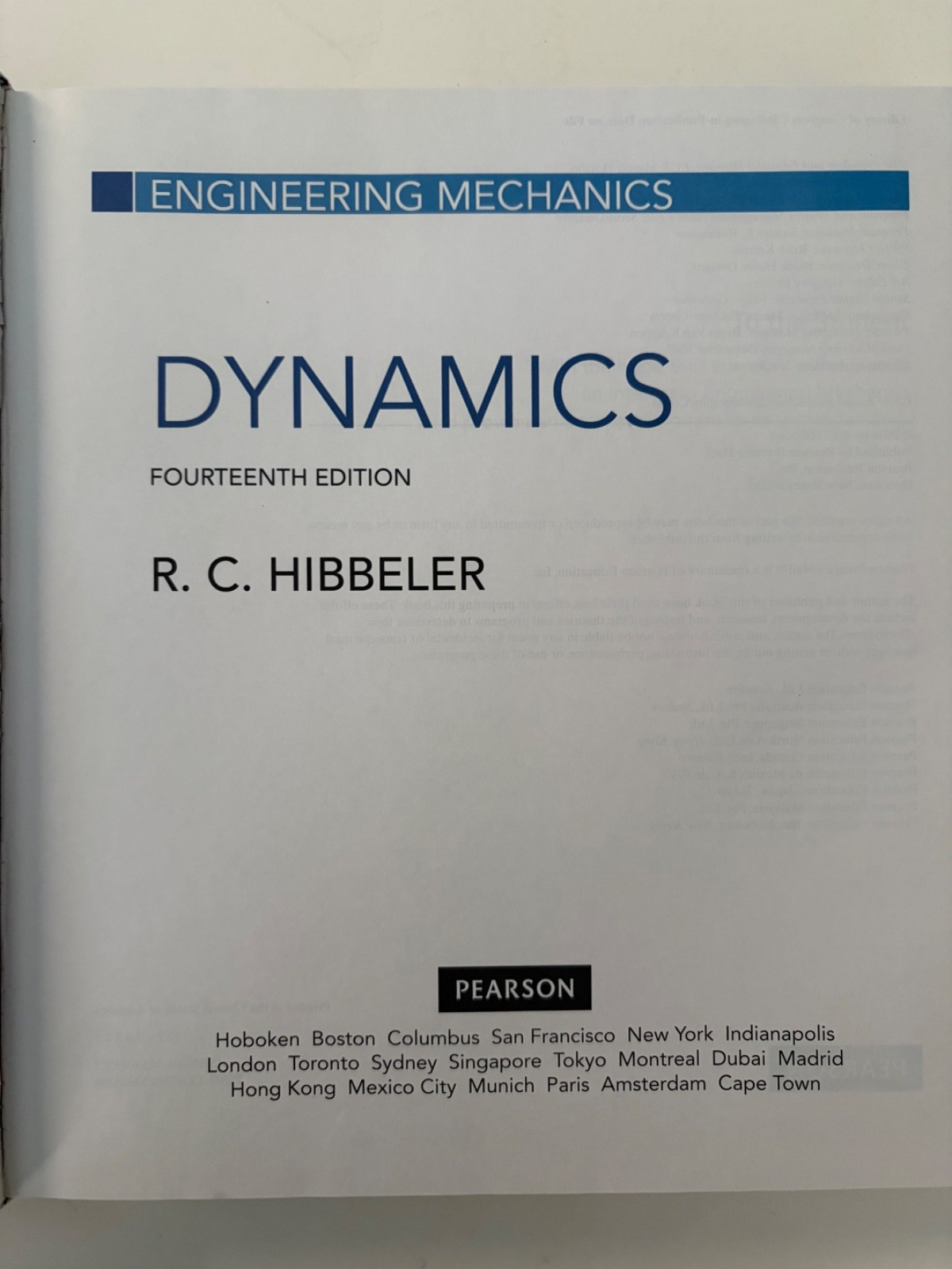 Engineering Mechanics: Dynamics 14th Fourteenth Ed. Hardcover by R.C. Hibbeler