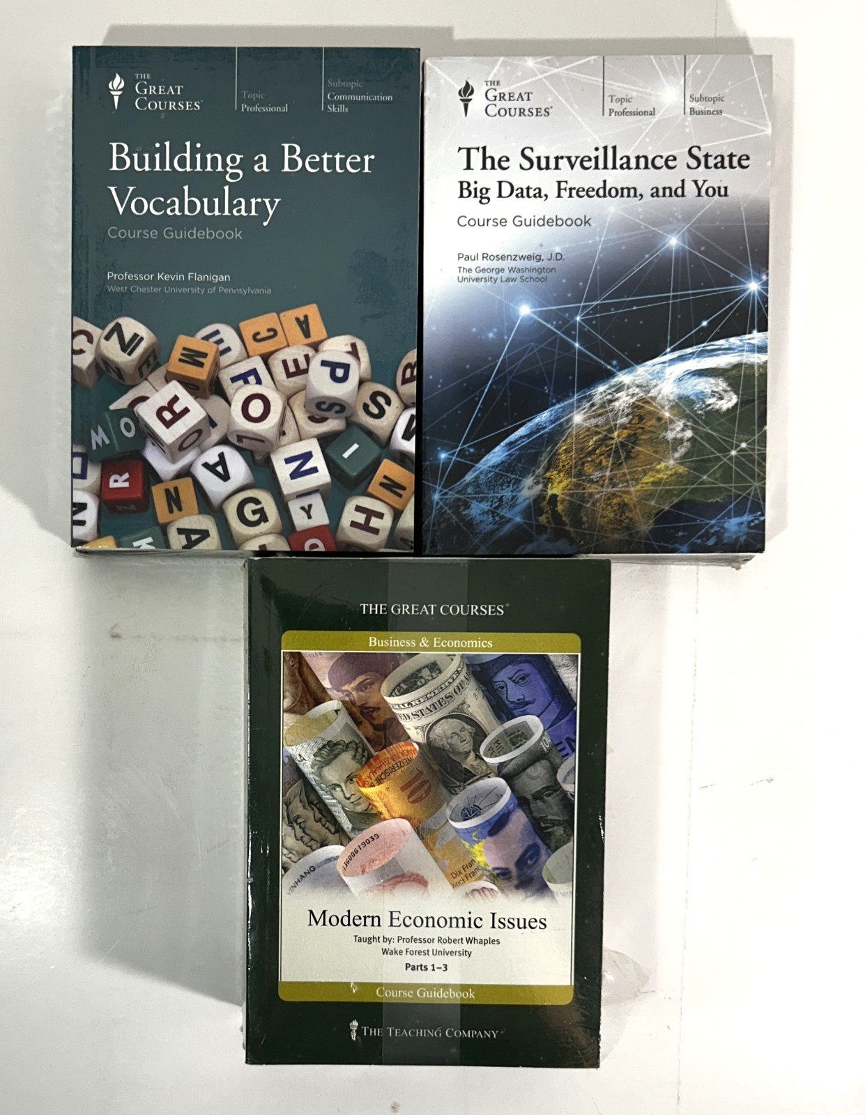 Set of 3 Great Courses Professional/Business & Economics w/ 3 Guidebooks SEALED