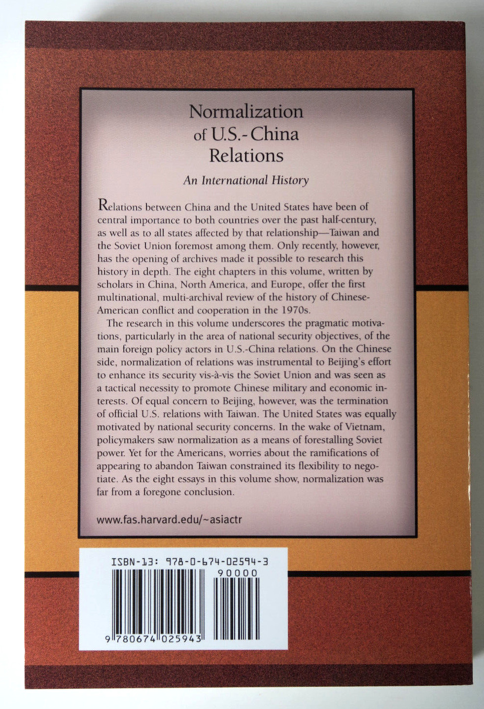 Normalization of U.S.-China Relations: International History by Kirby 1st Ed PB