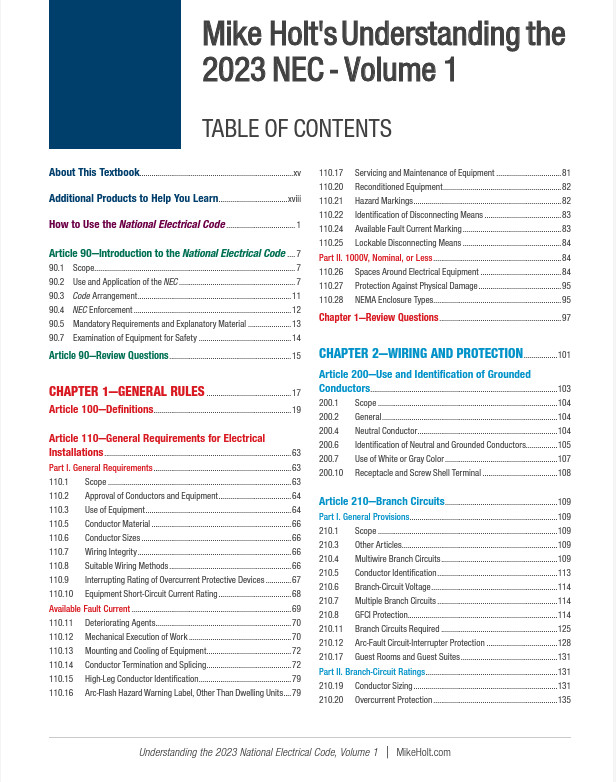Mike Holt’s 2023 Master Exam Preparation Book Package