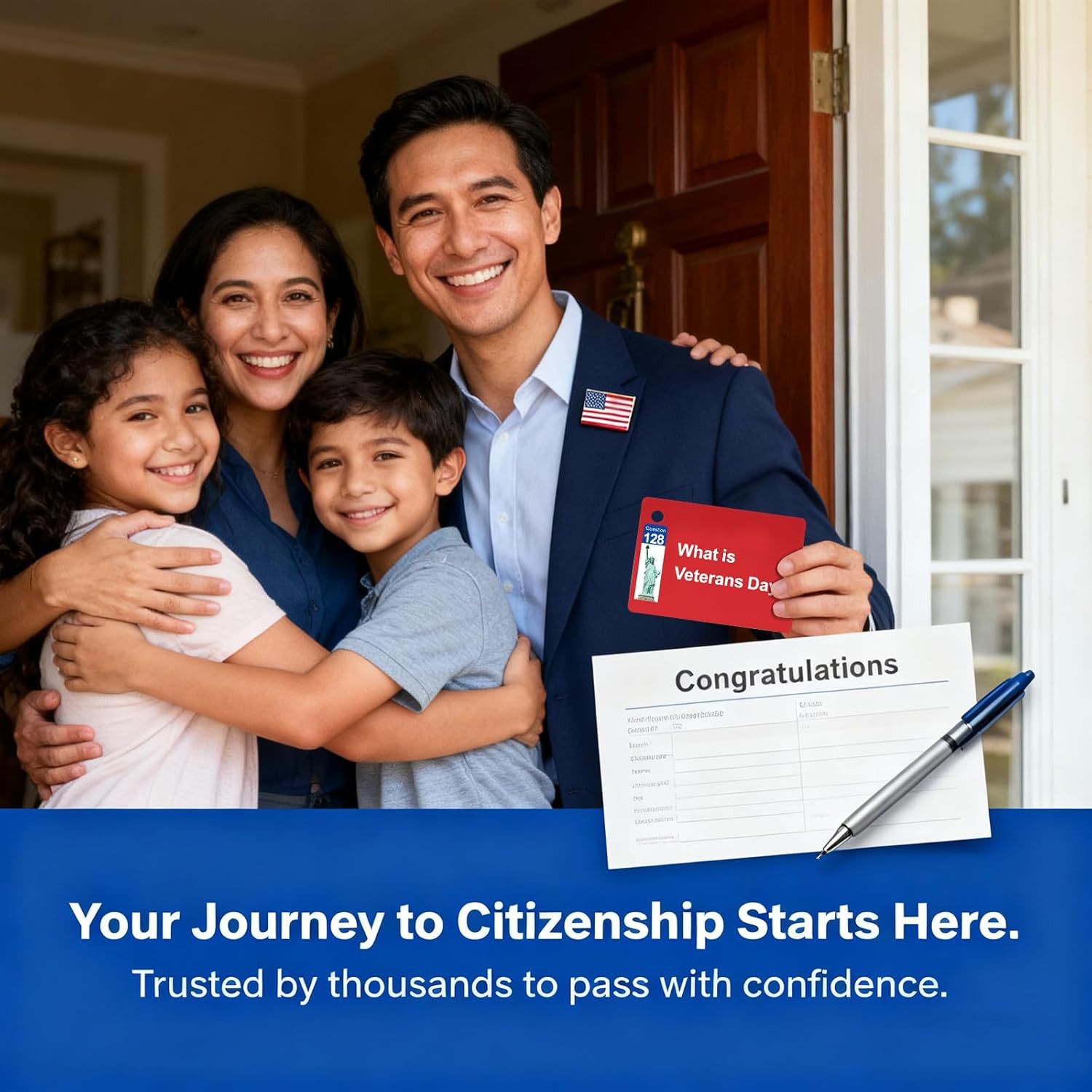 US Citizenship Flash Cards for Naturalization Test,128 USCIS Civics Questions