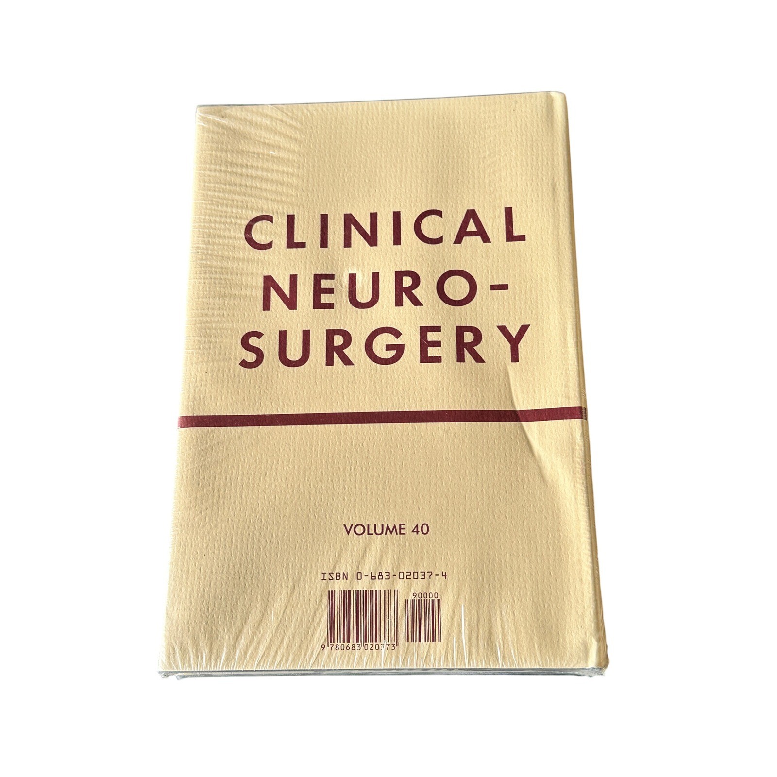 Clinical Neurosurgery Volume 40 Medical Textbook Neurology Hardcover