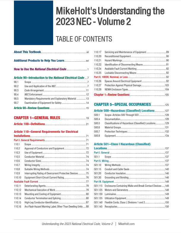 Mike Holt’s 2023 Master Exam Preparation Book Package