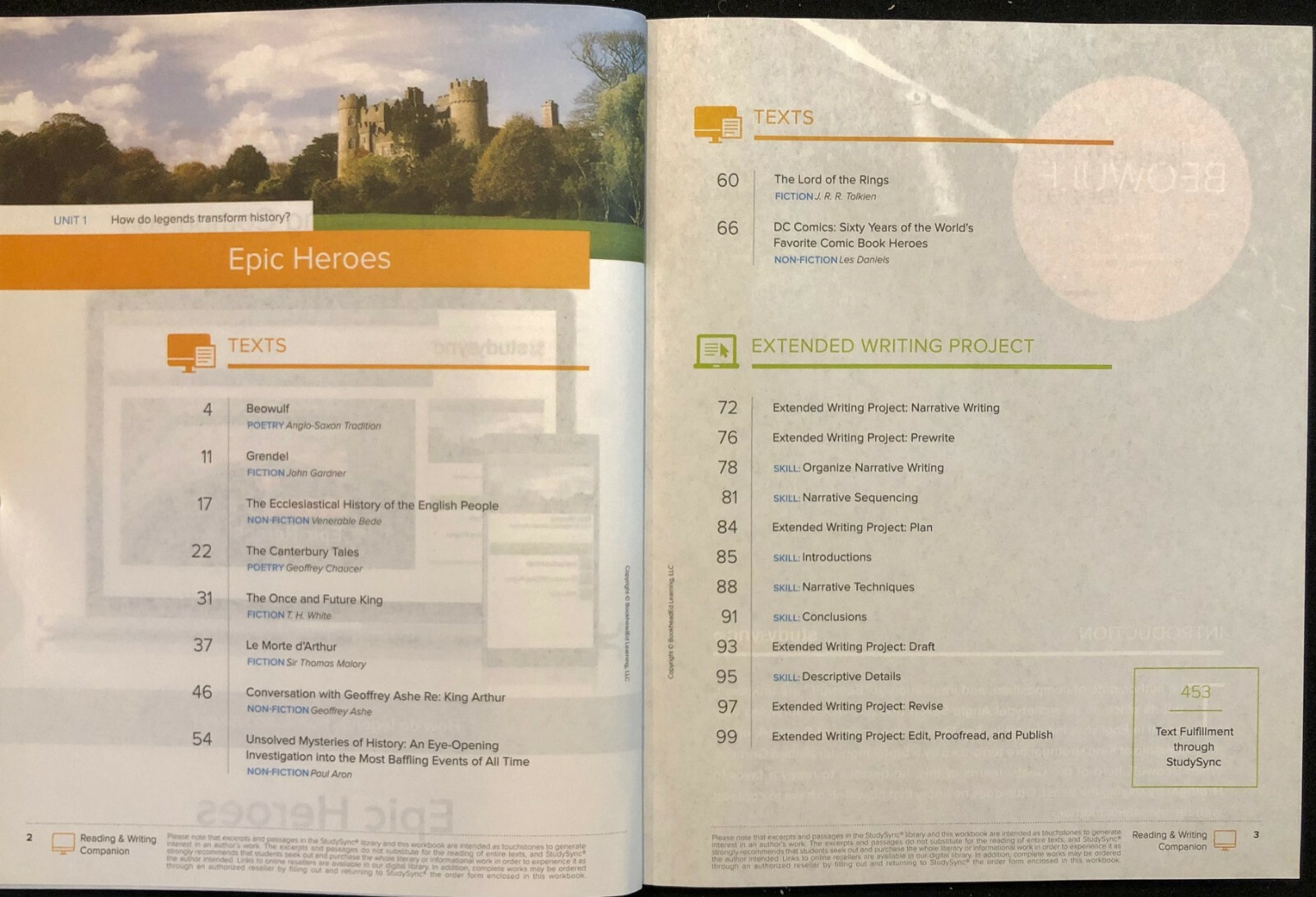 12th – STUDY SYNC Teacher Resource Companion & Reading/Writing Student Companion