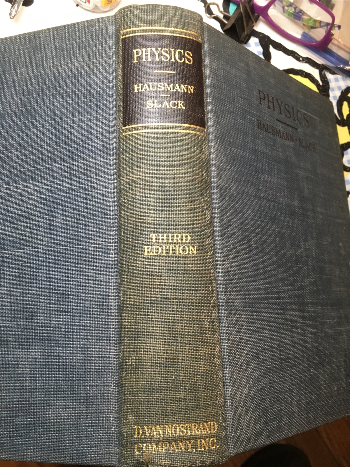 Physics by Hausmann & Slack – Vintage 1950 – 3rd edition 5th Prt (Van Nostrand)