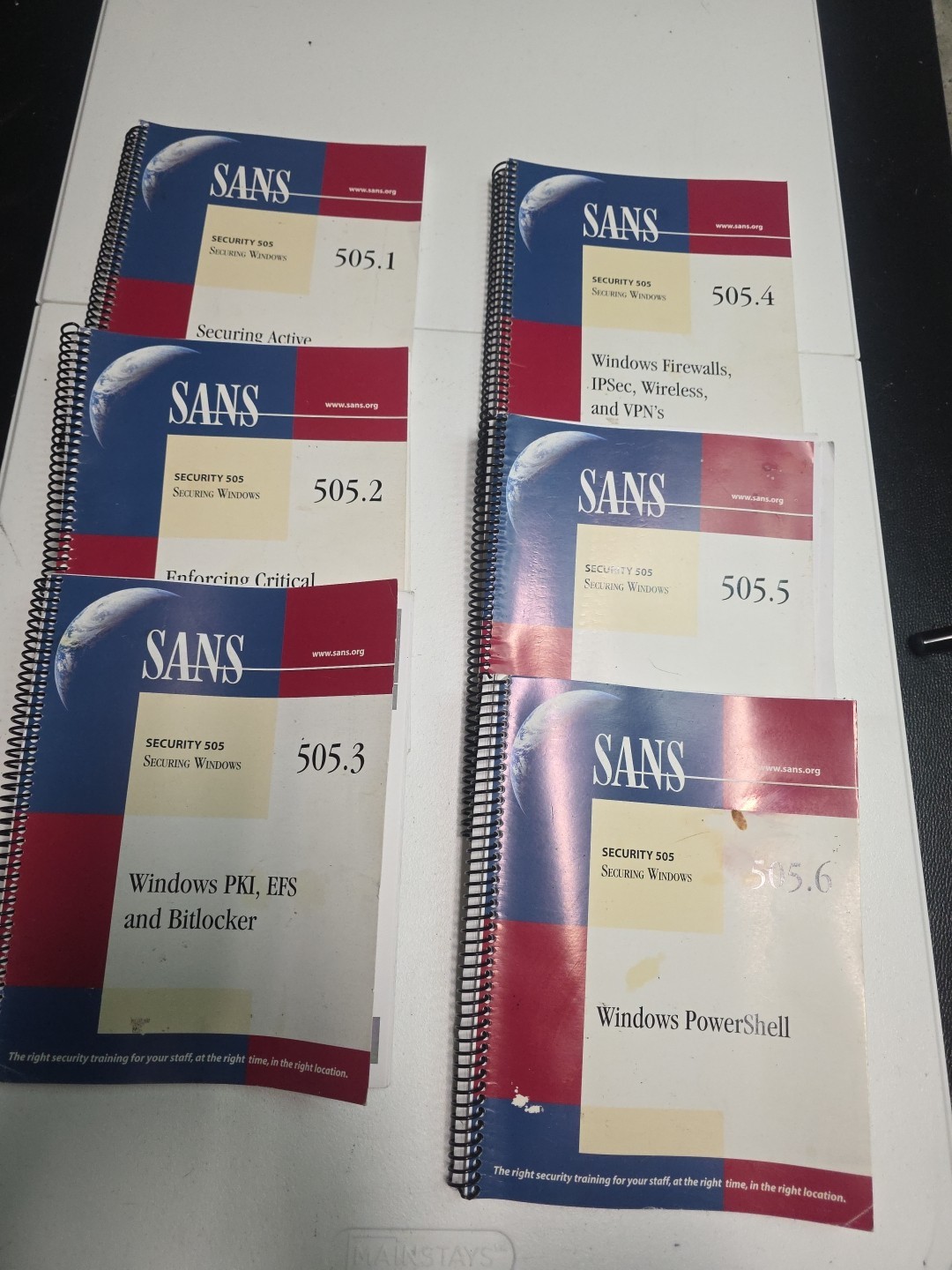 SANS 505 Securing Windows Books
