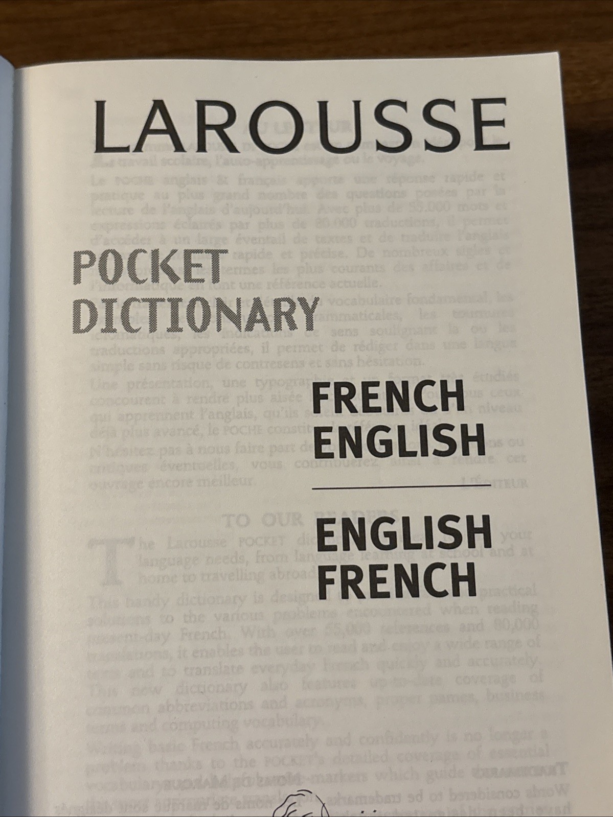 Larousse Concise French/English Dictionary by Larousse Staff (1999)