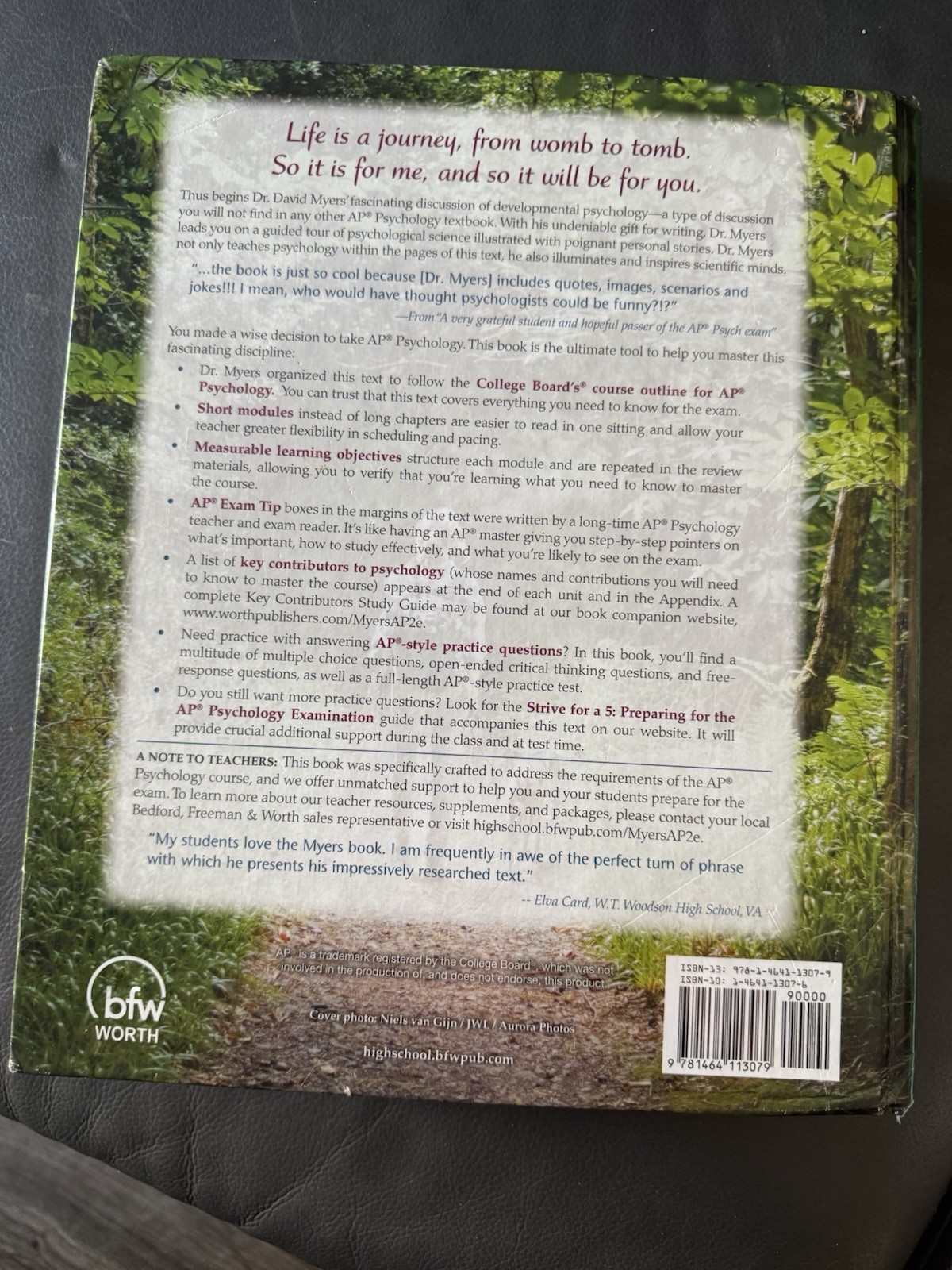 Worth Myers’ Psychology for AP 2nd Edition Hardcover David G. Myers 2014