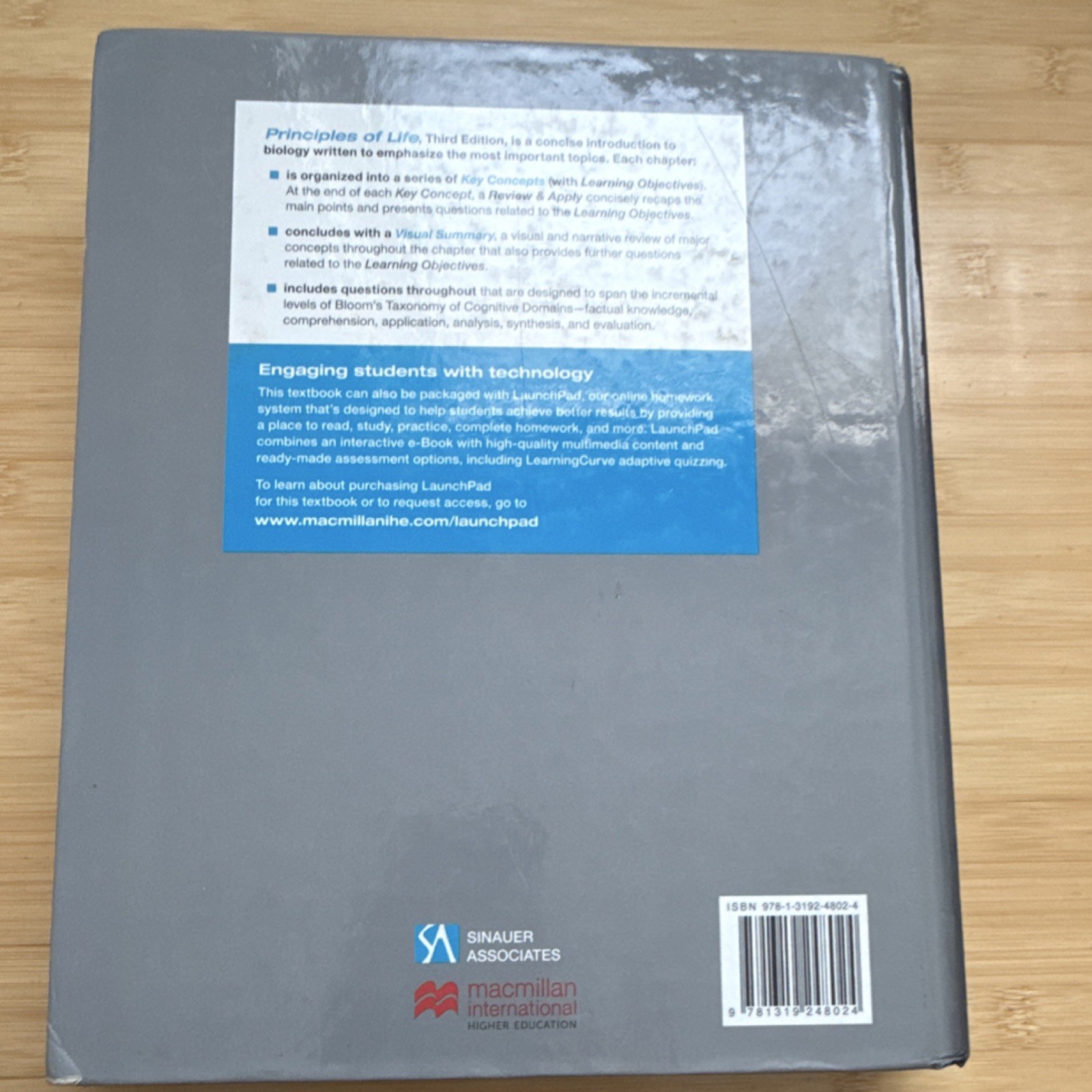 Principles of Life International Third Edition Hillis Biology Textbook